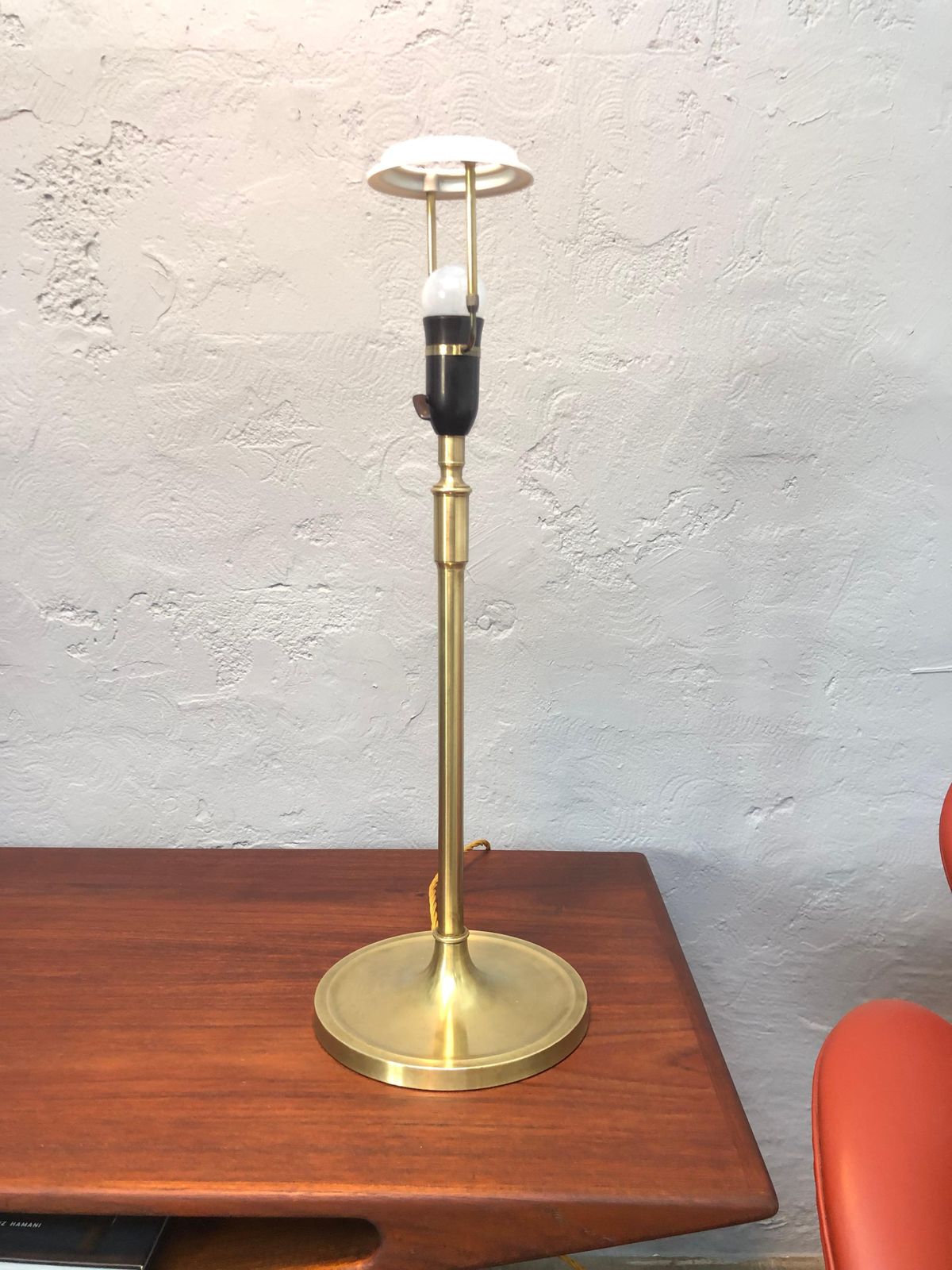 Vintage Pair Of Brass Table Lamps By Esben Klint For Le Klint From The 1950s photo buy