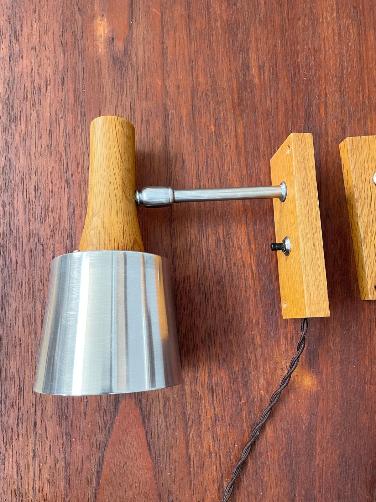 A Pair Of Mid Century Wall Lamps By Lyfa Of Denmark In Teak photo buy