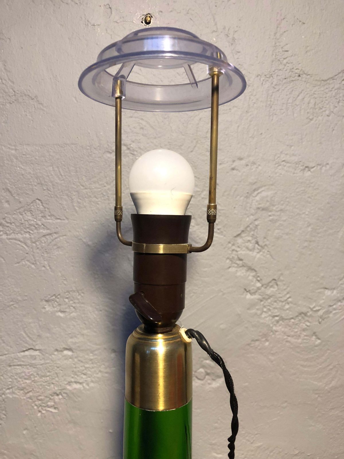 Vintage Green Glass Table Lamp By Biilman Petersen For Le Klint / Holmegaard photo vintage