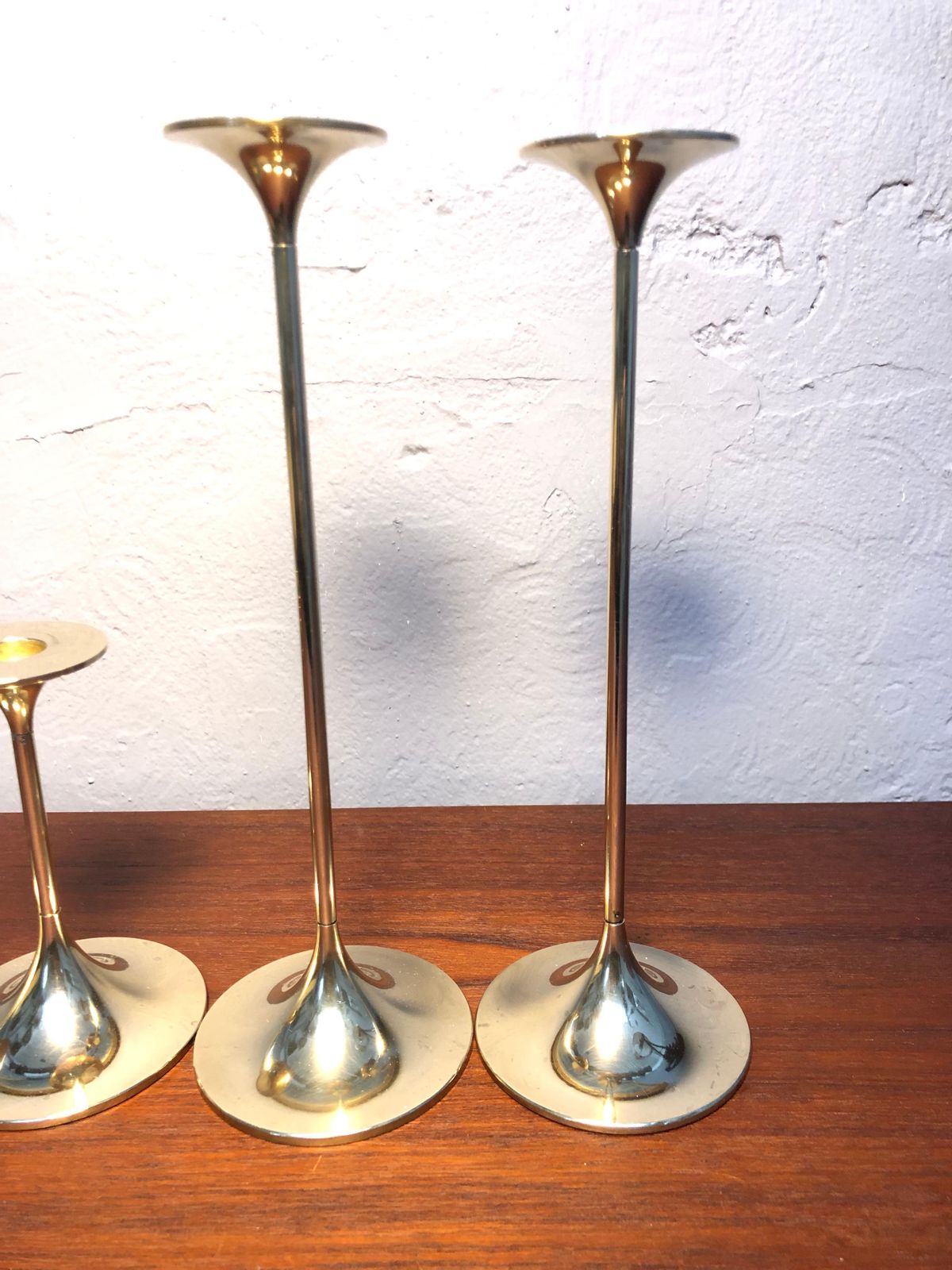 Set Of 4 Mid Century Modern Brass Candle Holders By Torben ørskov Of Copenhagen photo 523.0