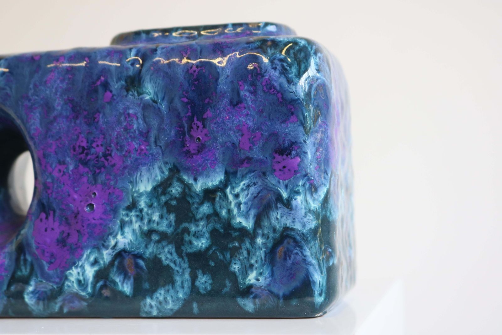 Woonaccessoires Mid Century Fat Lava Kunstaardewerk Vaas Van Marei Keramik, 1970, West Duitsland photo