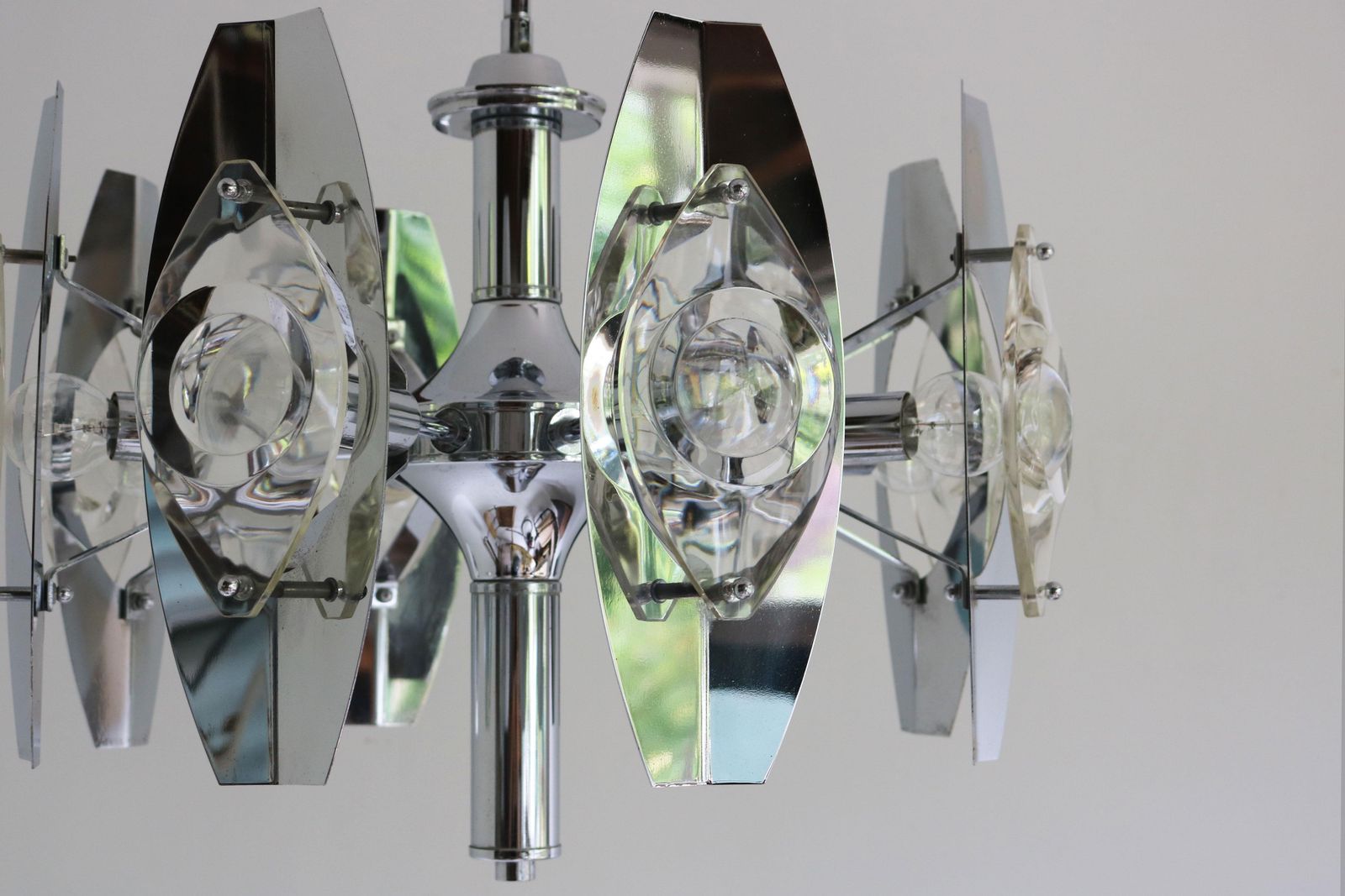 1960 Italian Design Chandelier By Oscar Torlasco For Stilkronen Italy Space Age photo for sale