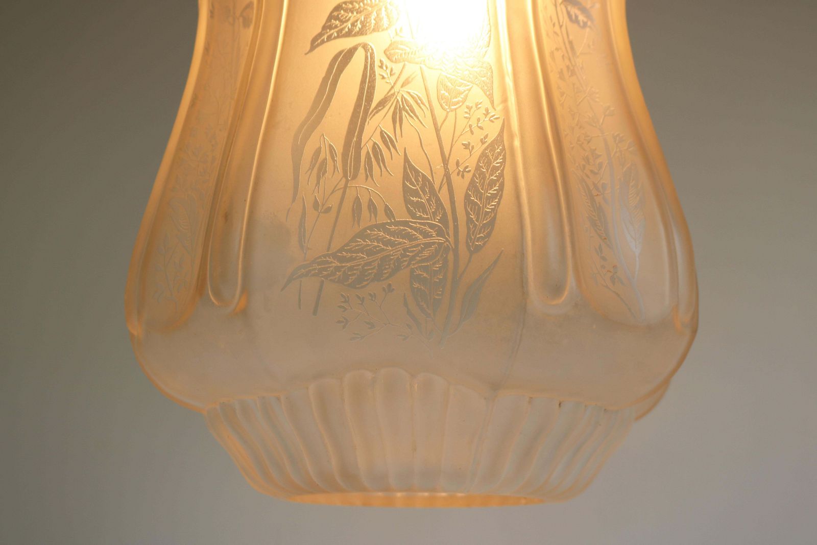 Large Antique French Art Nouveau Pedant Light 1910 Floral Glass Light Chandelier photo furniture