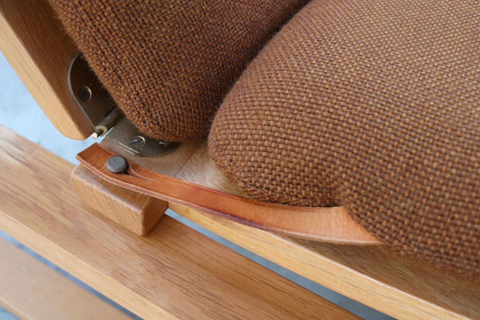 photo vinterior Zeldzaam Paar Model 2254 'Slaedestolen' Fauteuils Van Børge Mogensen Met Ottomans, Ca. Jaren 1950, Wol