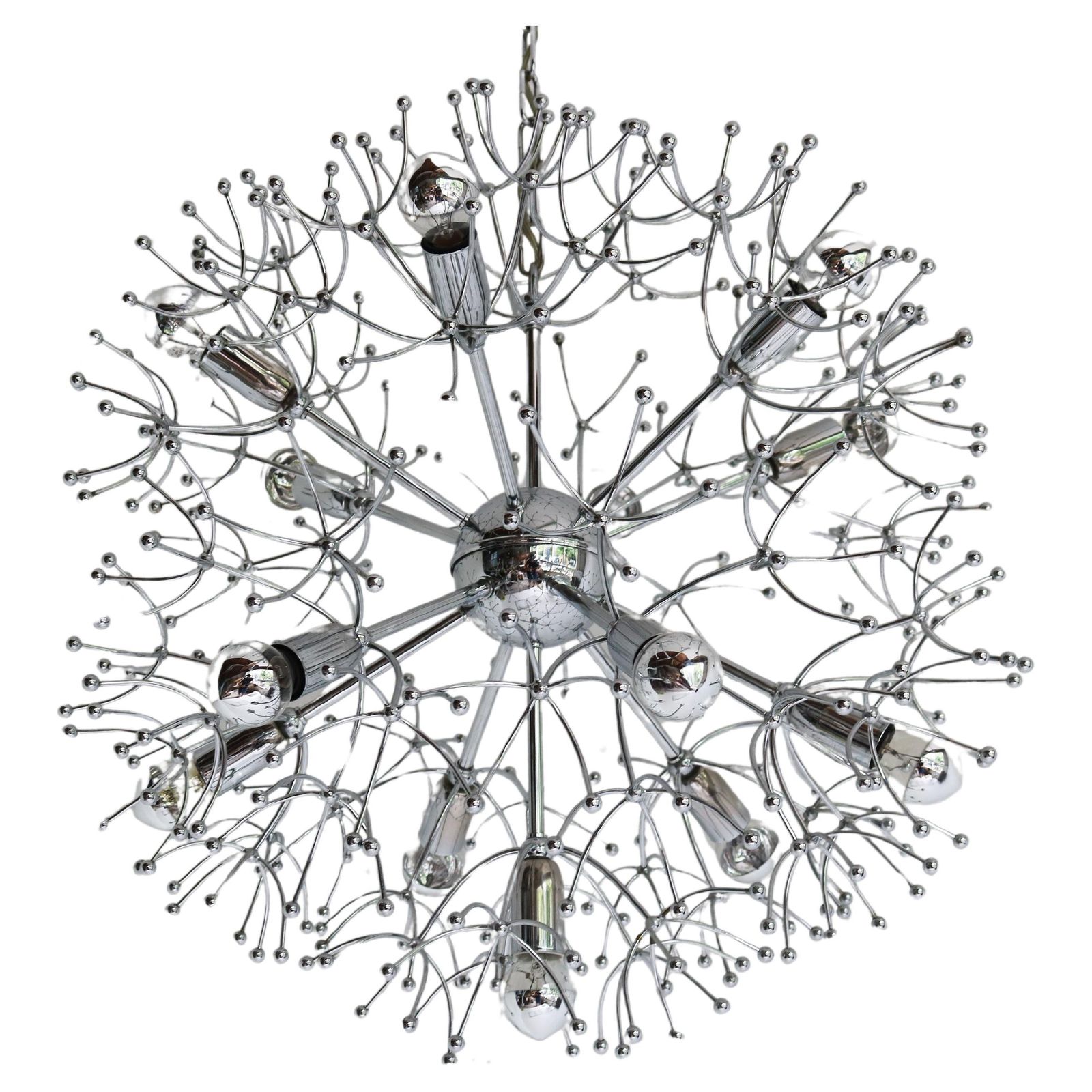 Mid Century Design Chandelier By Gaetano Sciolari Model: Dandelion 1960 Sputnik