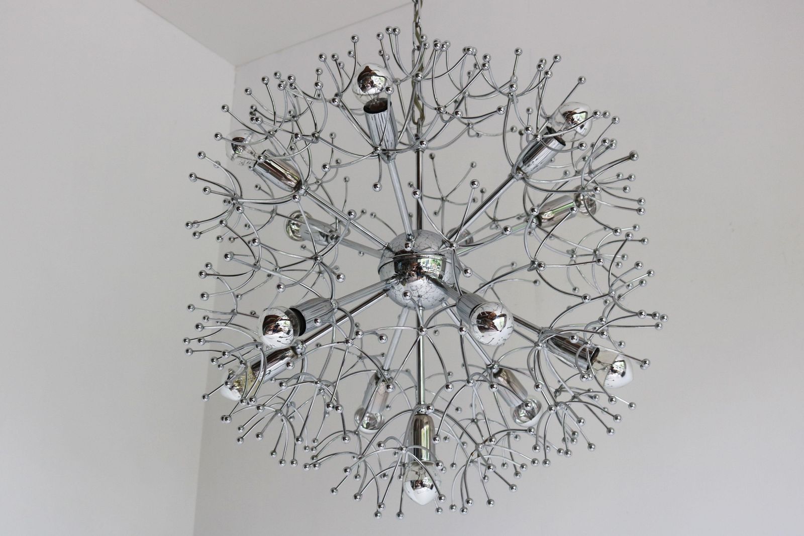 Mid Century Design Hanglamp Van Gaetano Sciolari – Model: Dandelion 1960 Sputnik photo Verlichting