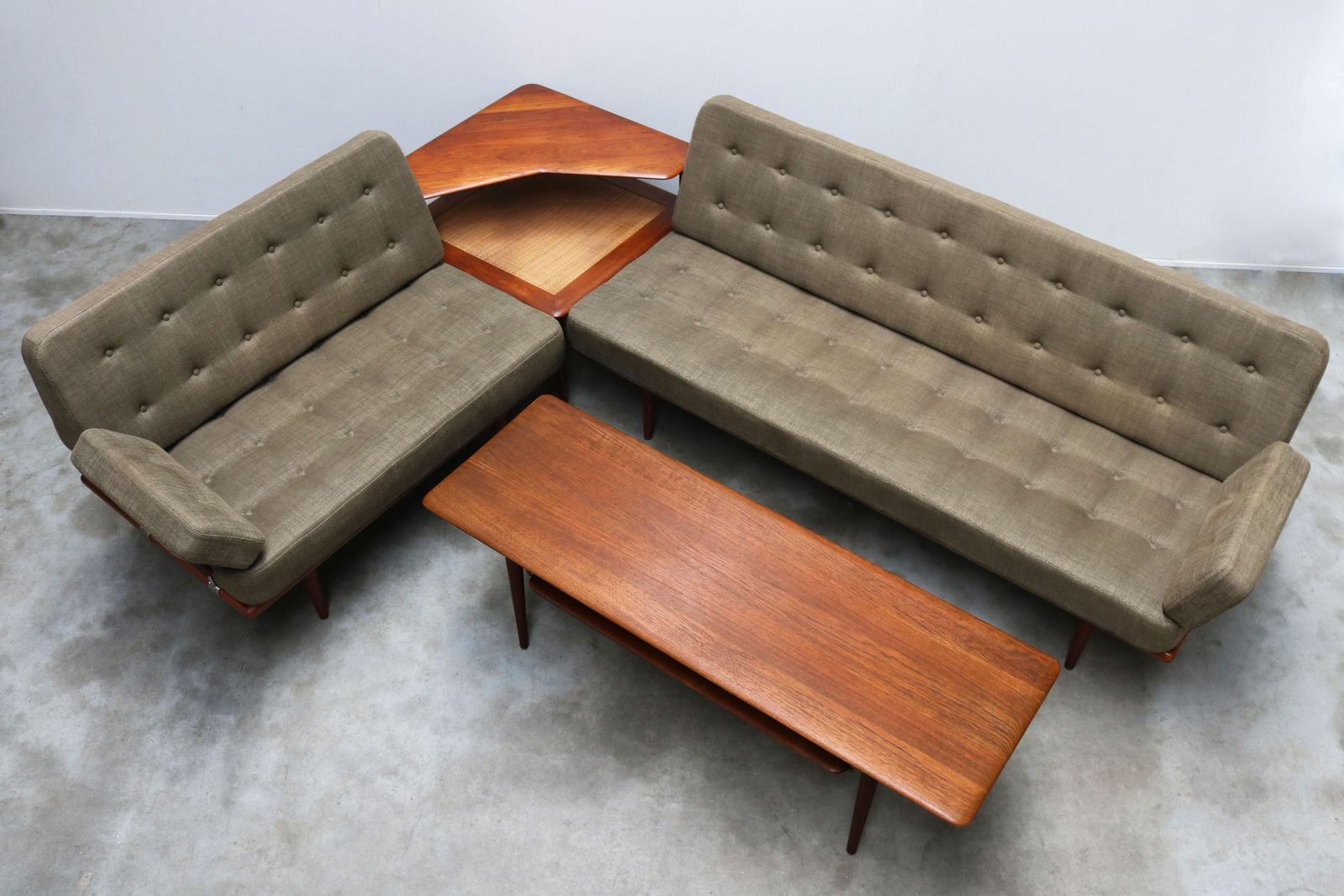 Danish Design Minerva Sofa Set By Peter Hvidt & Orla Molgaard Nielsen Teak, 1950 photo furniture