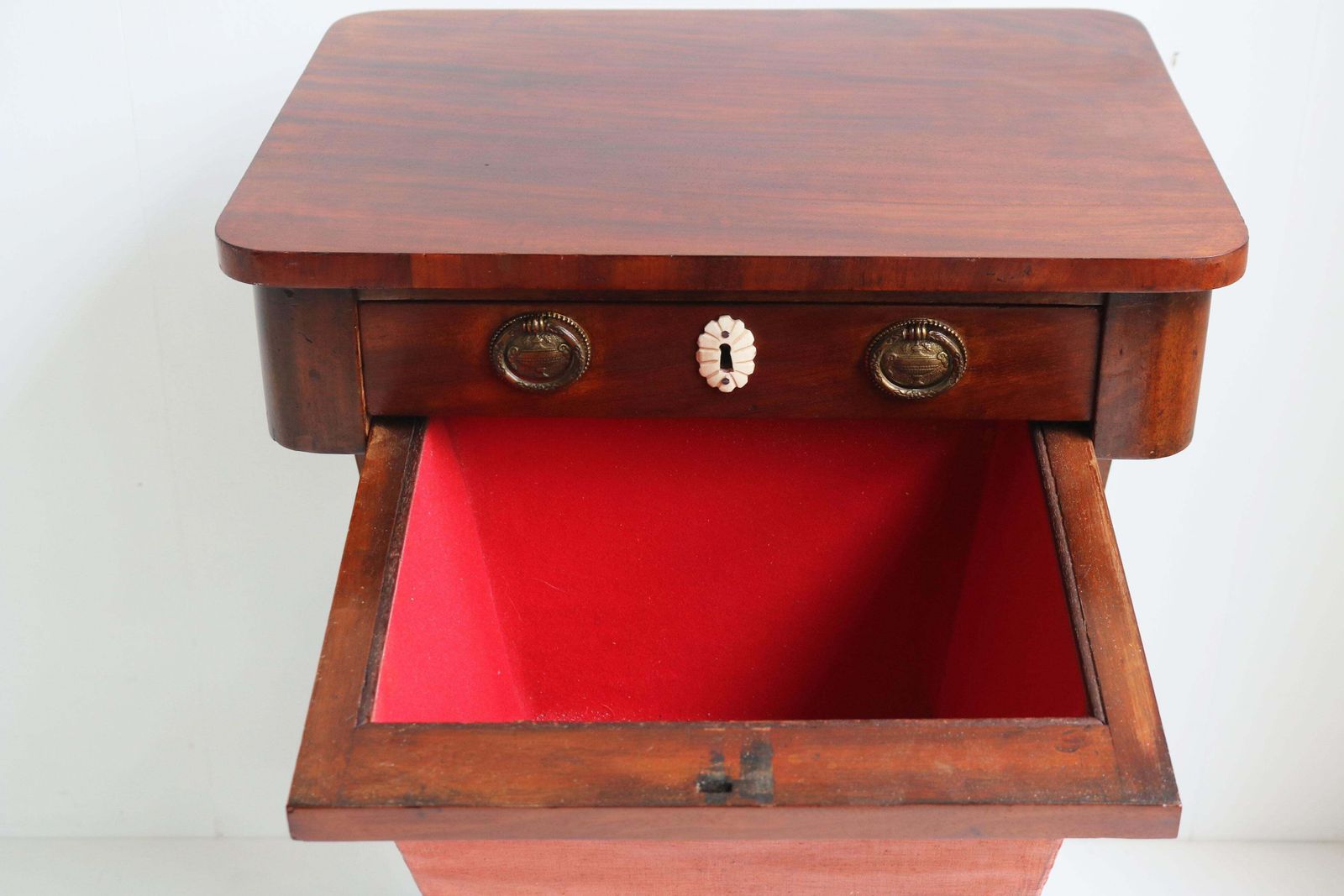 Antiek Frans Empire Naaiwerkstandaard 19e Eeuw Mahonie Bijzettafel Brons photo vinterior
