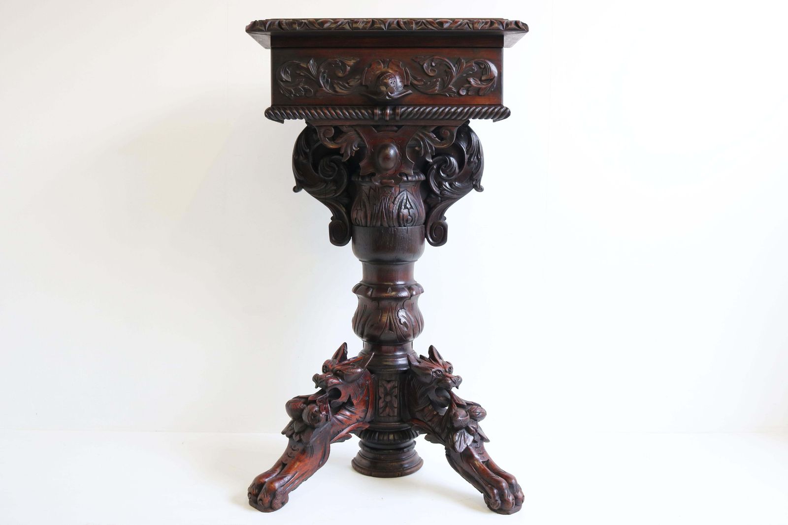 Antieke Franse Consoletafel / Wandtafel Met Lade, 19e Eeuw, Black Forest Stijl photo furniture