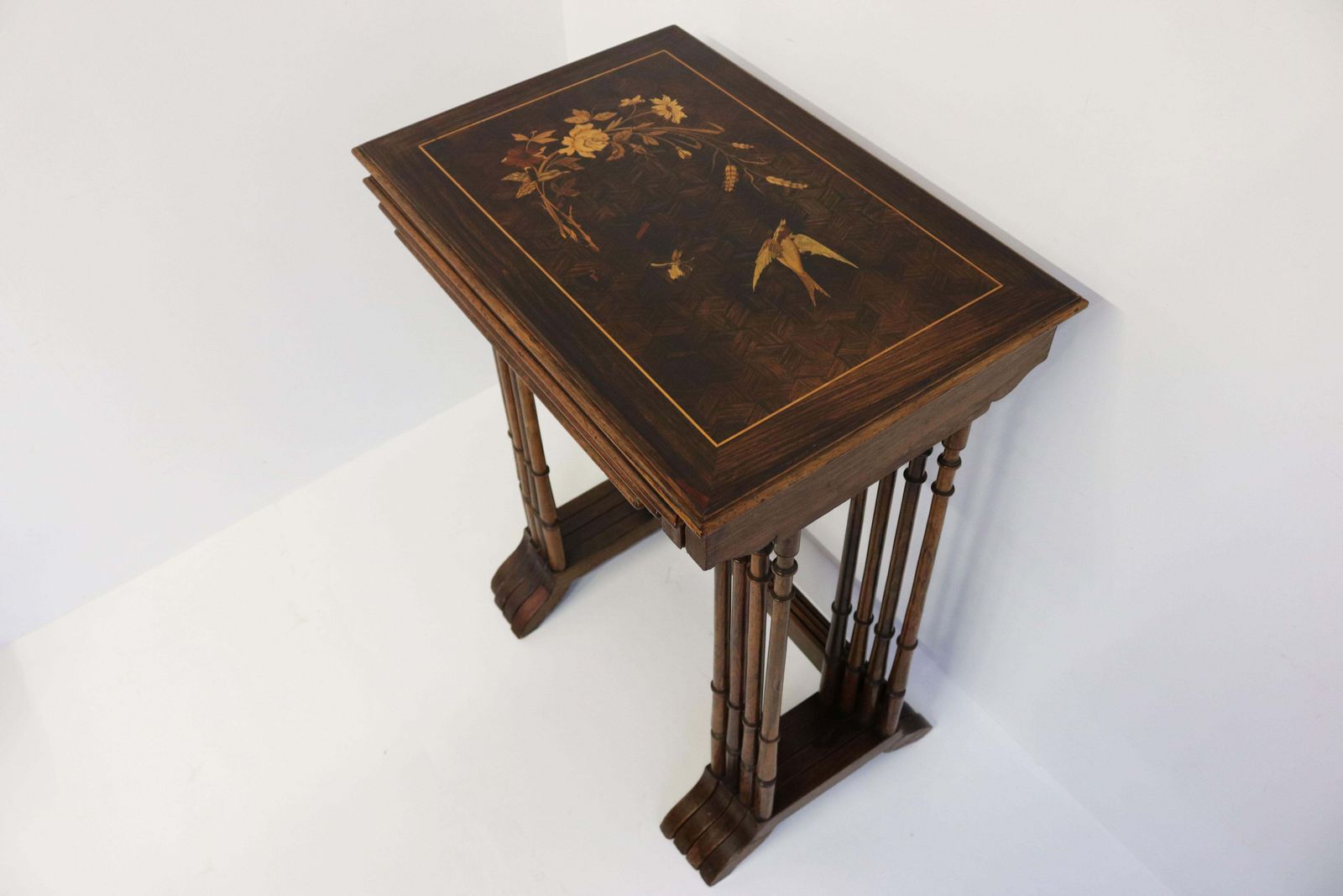 2469.0 Antique Set Of French Japonisme Art Nouveau Nesting Tables 1890 Table Side Table photo