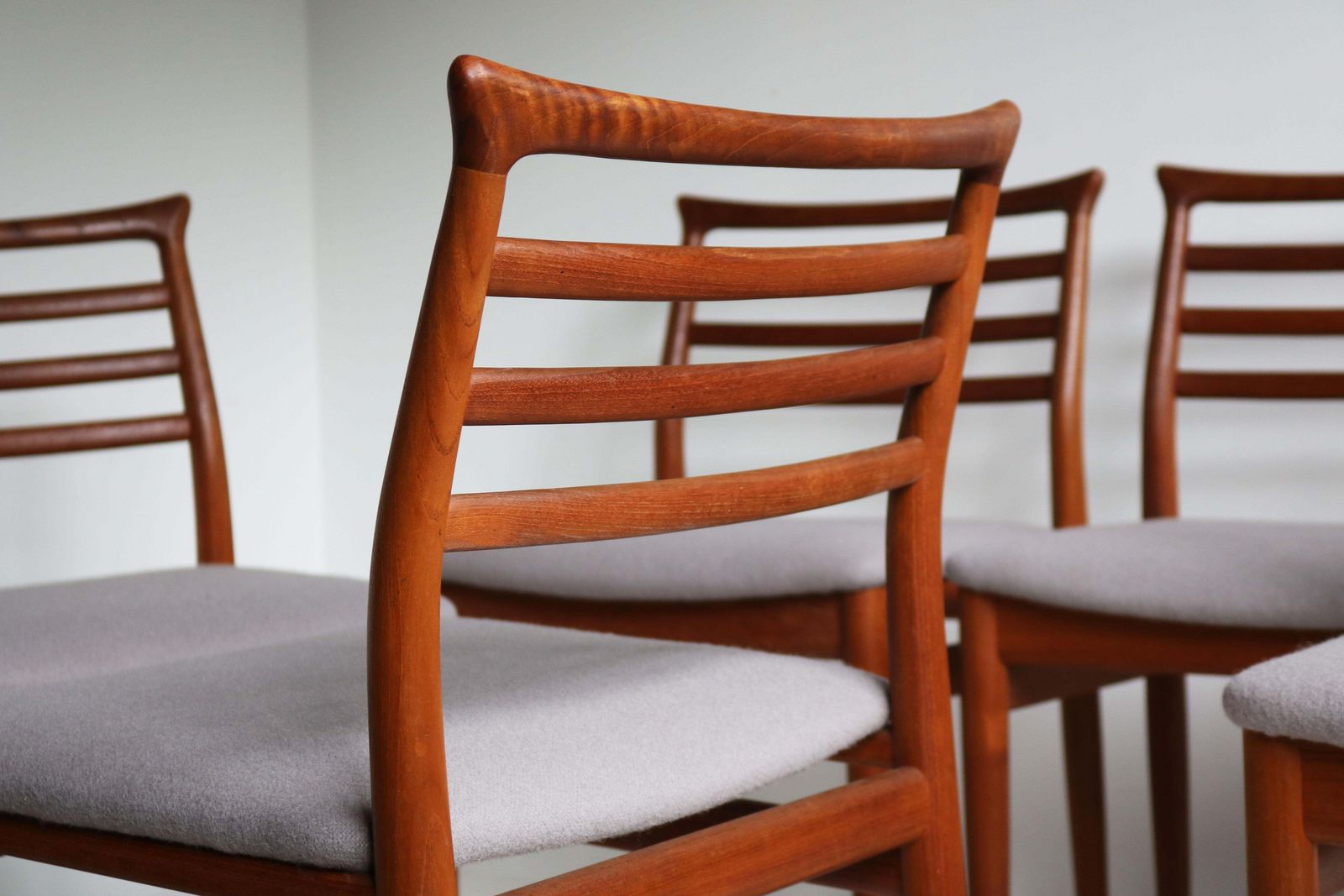 photo buy Set Of Six Danish Design Dining Chairs By Erling Torvits 1960 Teak Mid Century