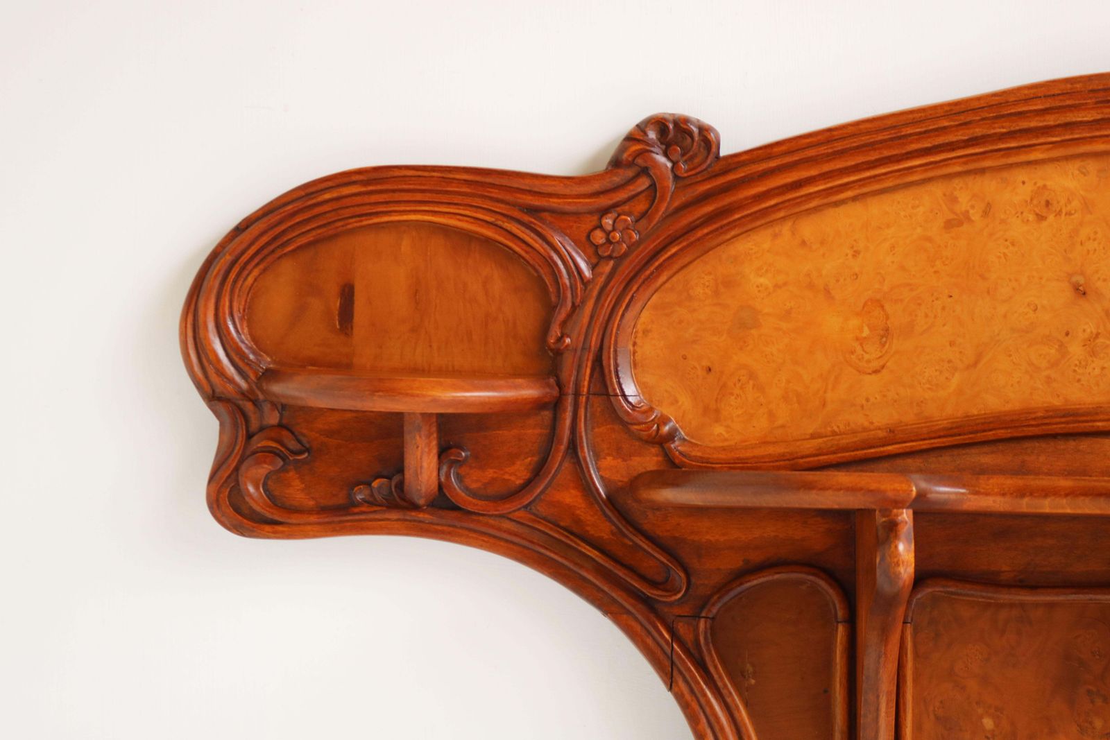 photo furniture Rare Art Nouveau Wall Shelf By Eugene Gaillard France 1900 Jugendstil Walnut