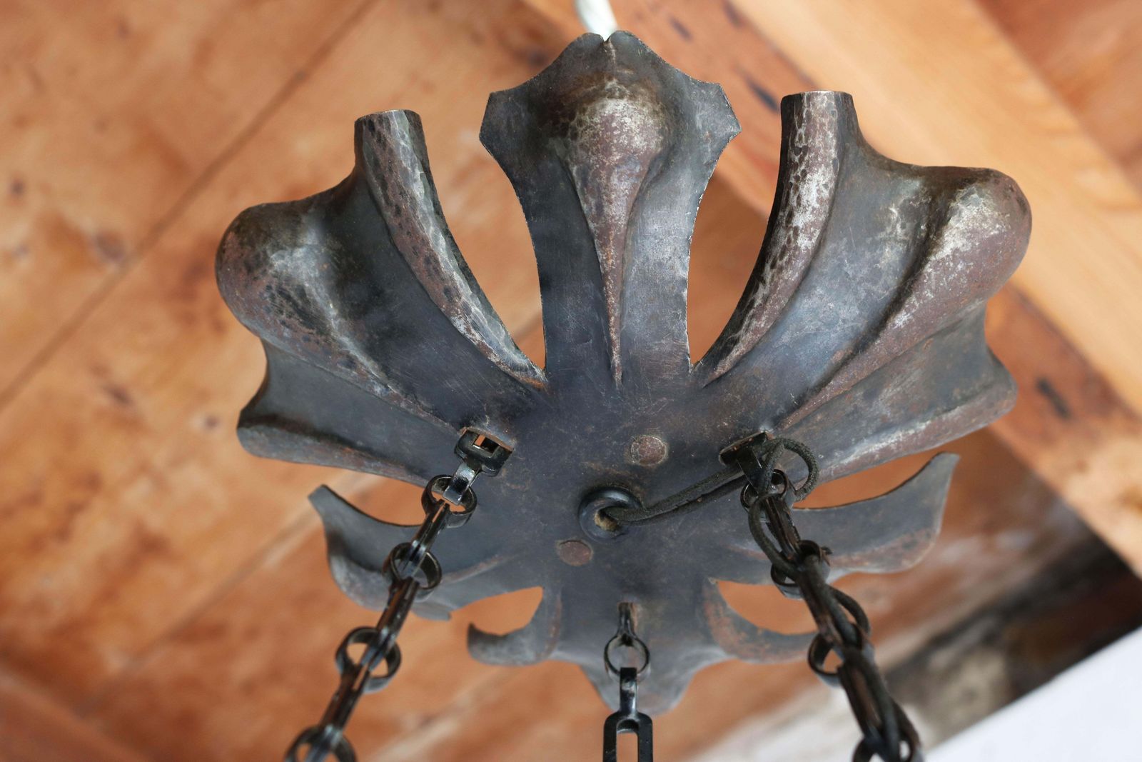 7816.0 French Daum Nancy 1910 Art Nouveau Chandelier / Pendant Light A2 Cameo Floral photo