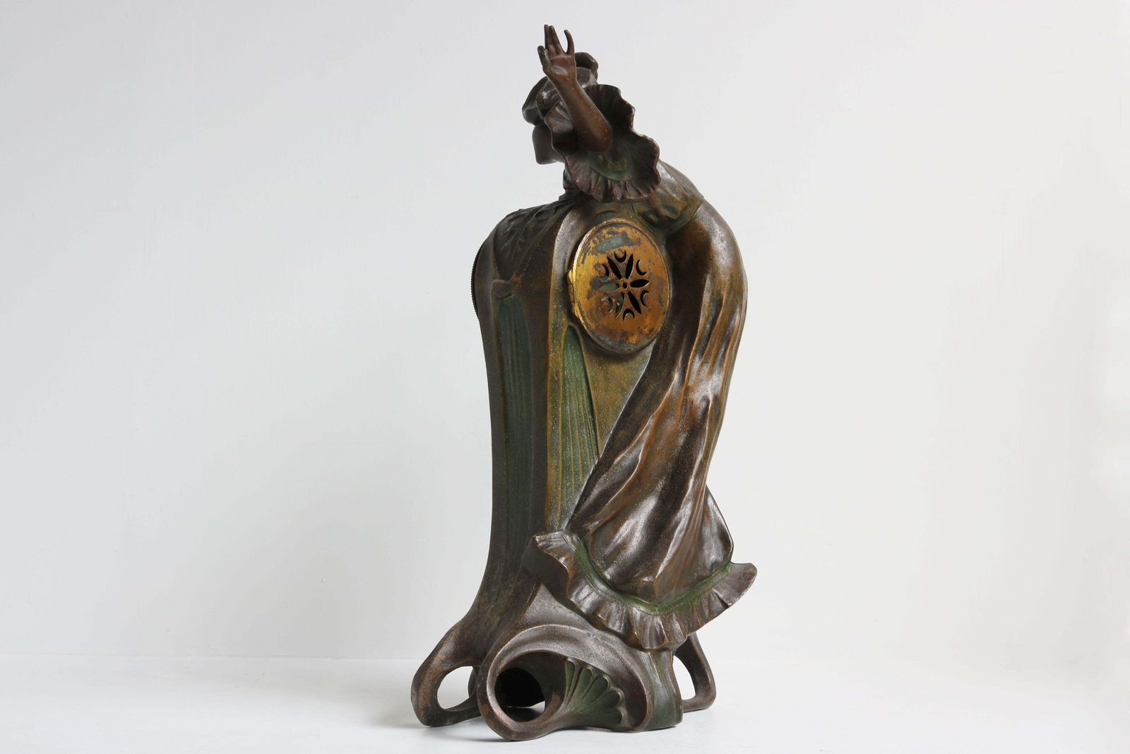 Art Nouveau Clock Set By Francesco Flora 1890 Antique Three Piece French Mantel photo buy