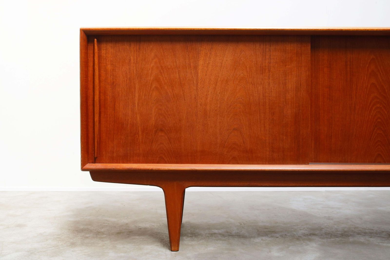 Danish Design Credenza / Sideboard By Bernhard Pedersen In Teak 1950 Brown Beige photo vintage