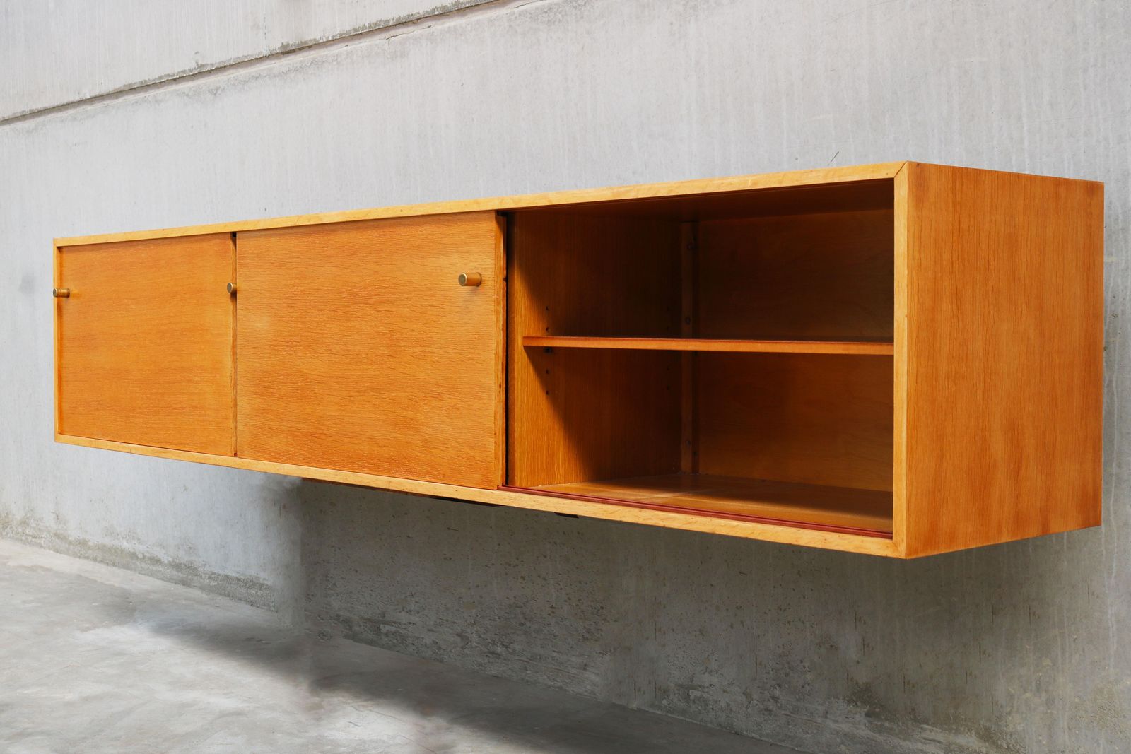 4174.0 Zwevend Dressoir 'Abstracta' Van Jos De Mey Voor Van Den Berghe Pauvers, Eiken, 1960 photo