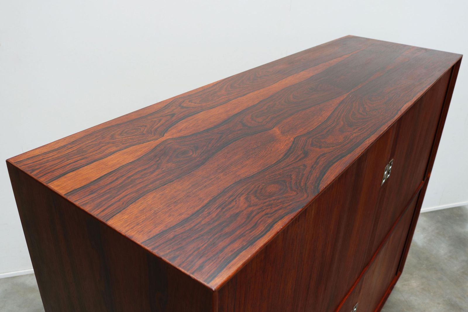 Furniture Rare Danish Design Sideboard With Tambour Doors By Arne Vodder For Sibast 1958 photo