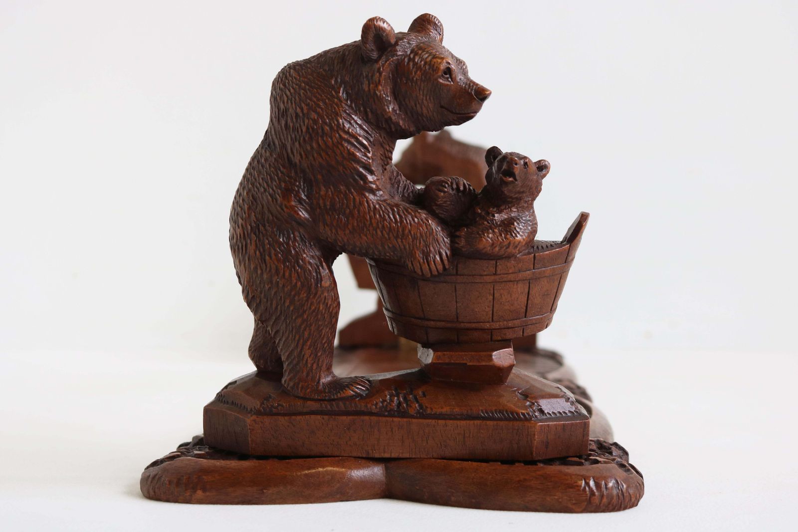 Antique 19th Century Black Forest Bear Adjustable Book Shelf / Book Rack Swiss photo Furniture