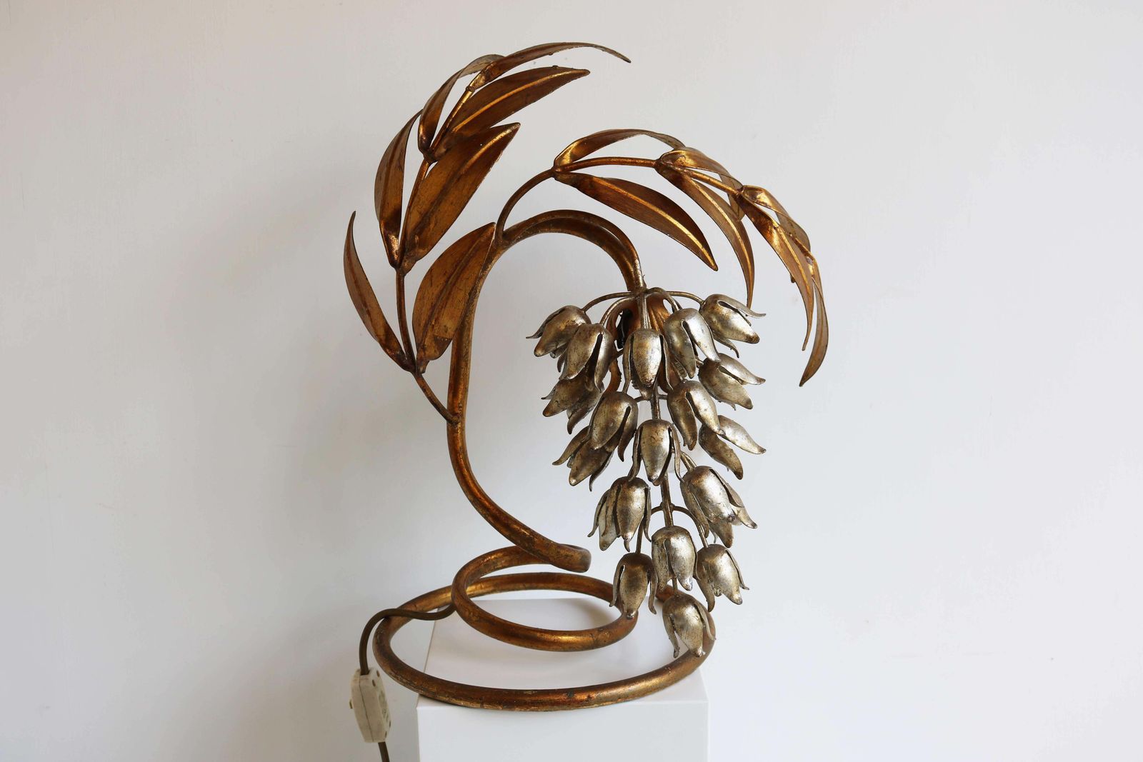 Wisteria Tafellamp, Regency Verguld Tafellight Van Hans Kögl, Duitsland, Jaren 1970 photo buy