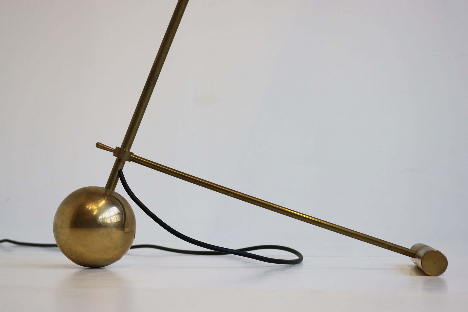 Minimalistische Italiaanse Vloerlamp In Stilnovo Stijl, Jaren 1950, Messing, Mid Century Design photo Verlichting