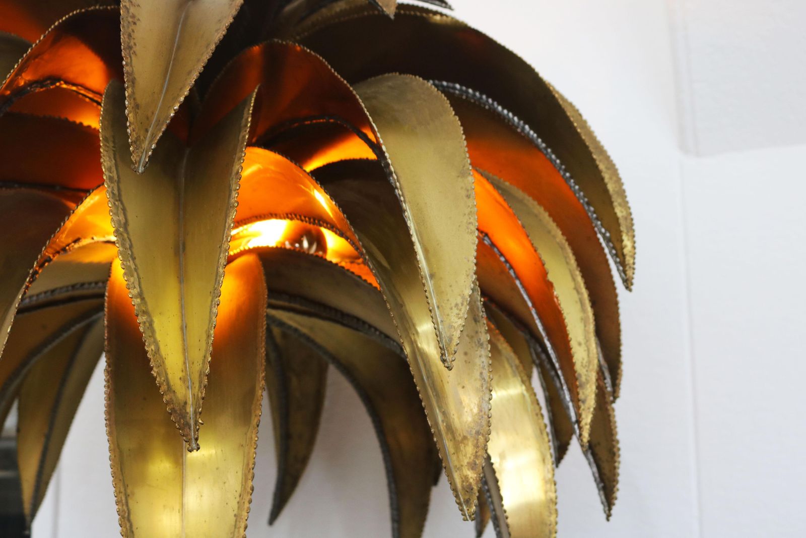 Rare Large Christian Techoueyres Palm Tree Floor Lamp For Maison Jansen 1970 photo 15221.0
