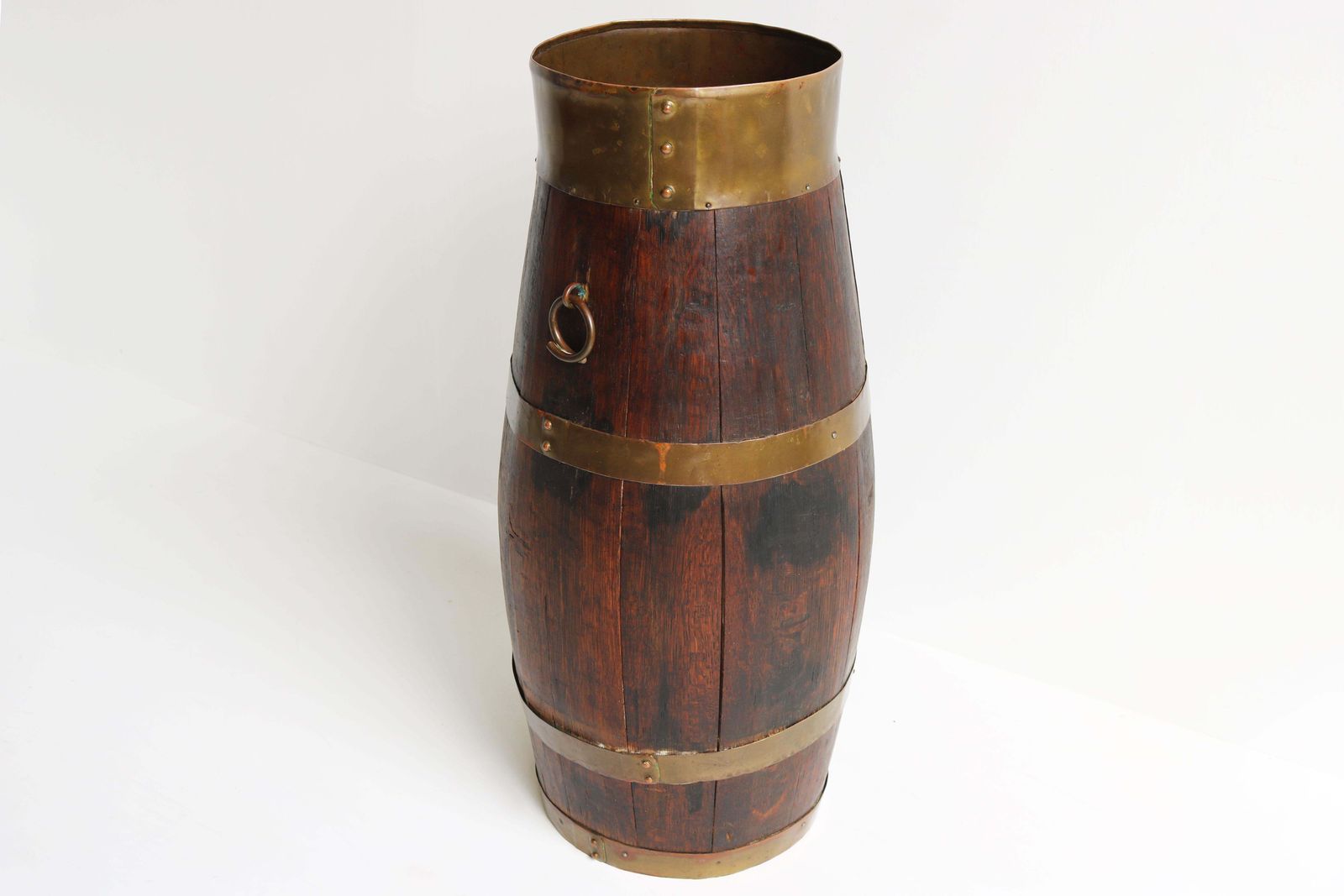Antique Barrel Umbrella Stand Stick Stand 1900s English Country Rustic Style photo 767.0
