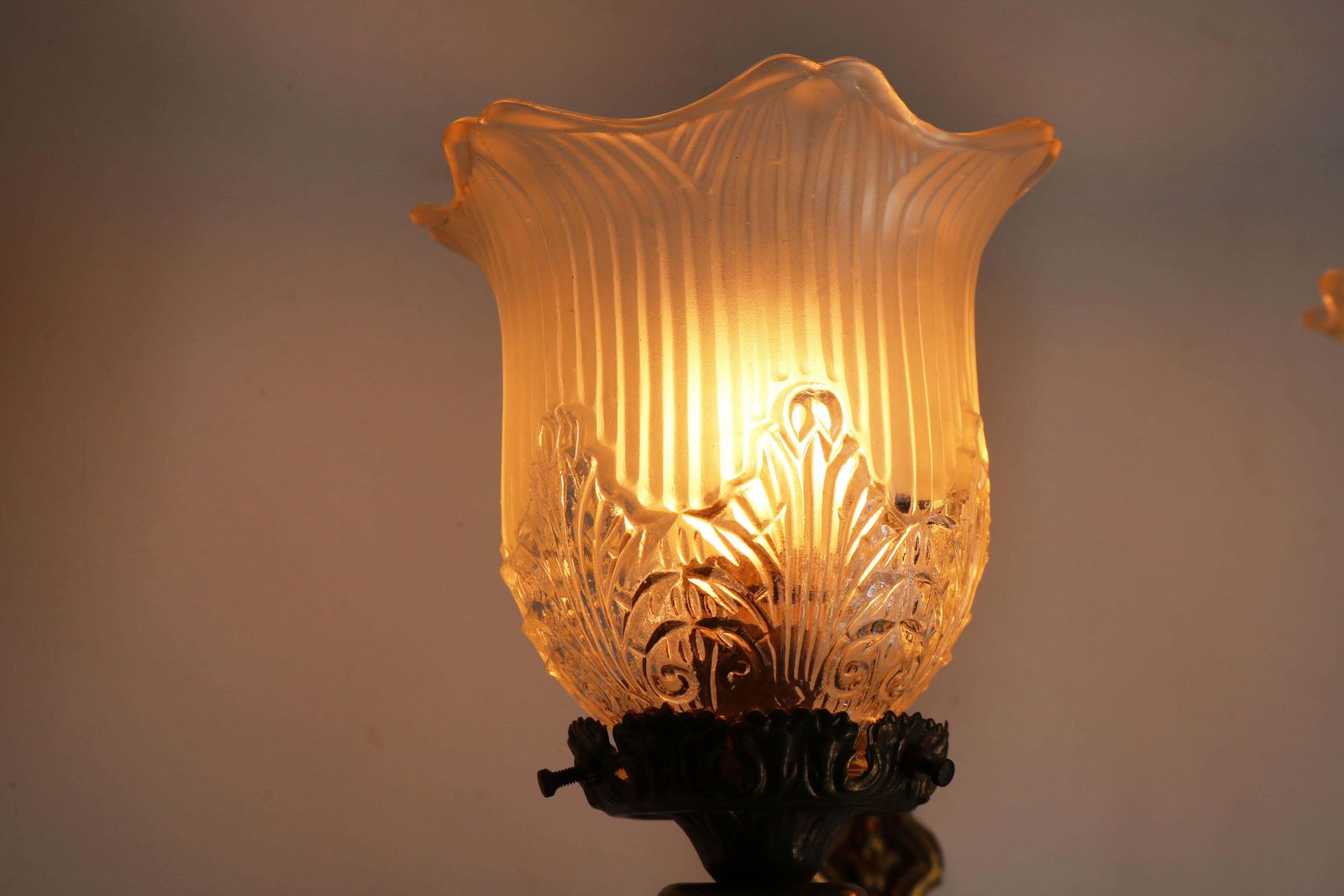 Pair Of Brass Empire 19th Century Wall Lights With Serpent Heads Sconces Glass photo vinterior