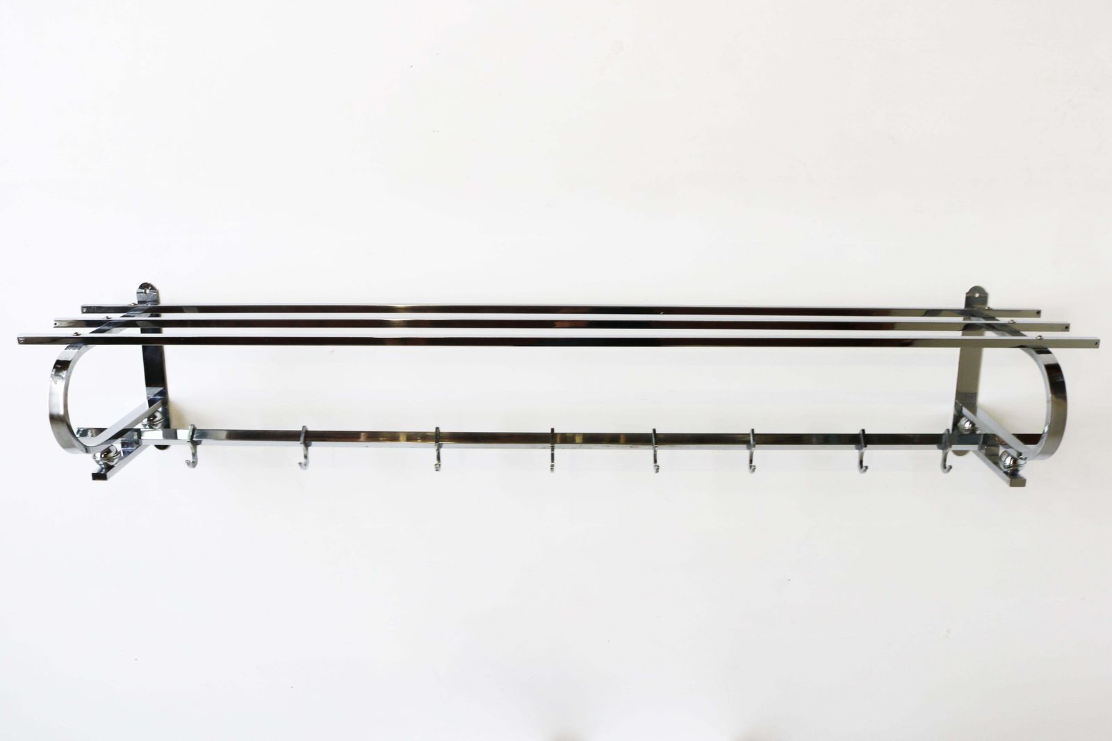 Antieke Art Deco Bauhaus Kapstok In Chroom | Ontwerp Ca. 1930 | Garderobe / Hoedenrek photo buy