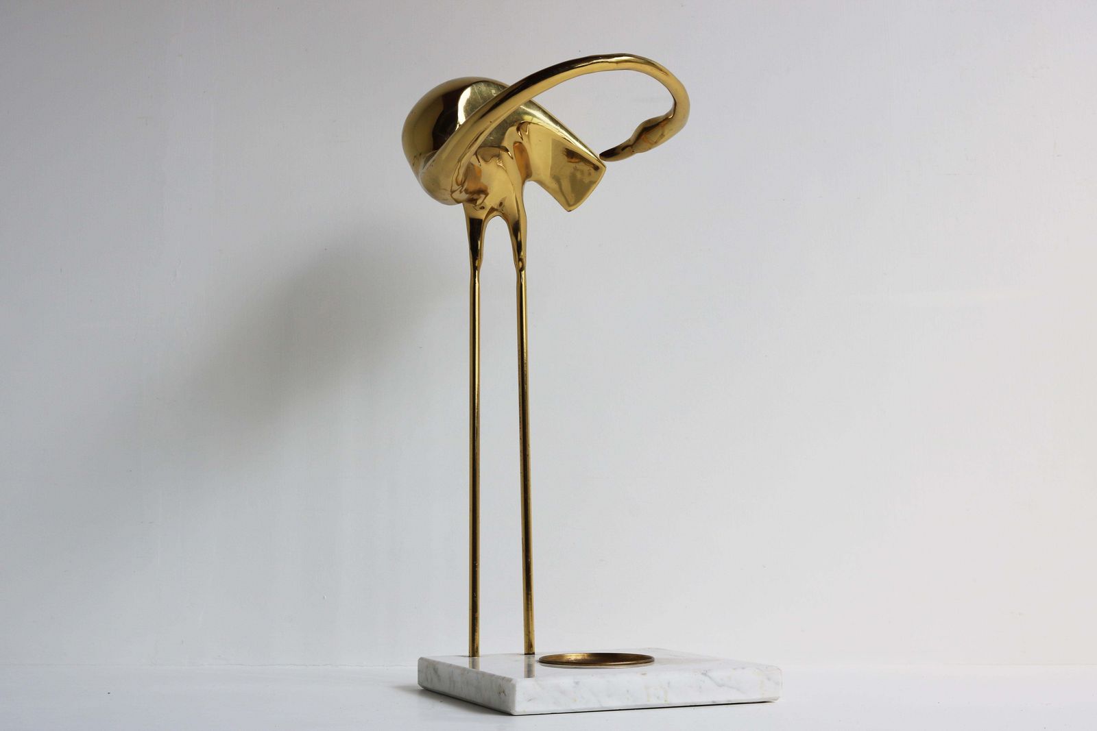 Vintage Design Willy Daro Flamingo Umbrella Stand Hollywood Regency Brass 1960 photo furniture