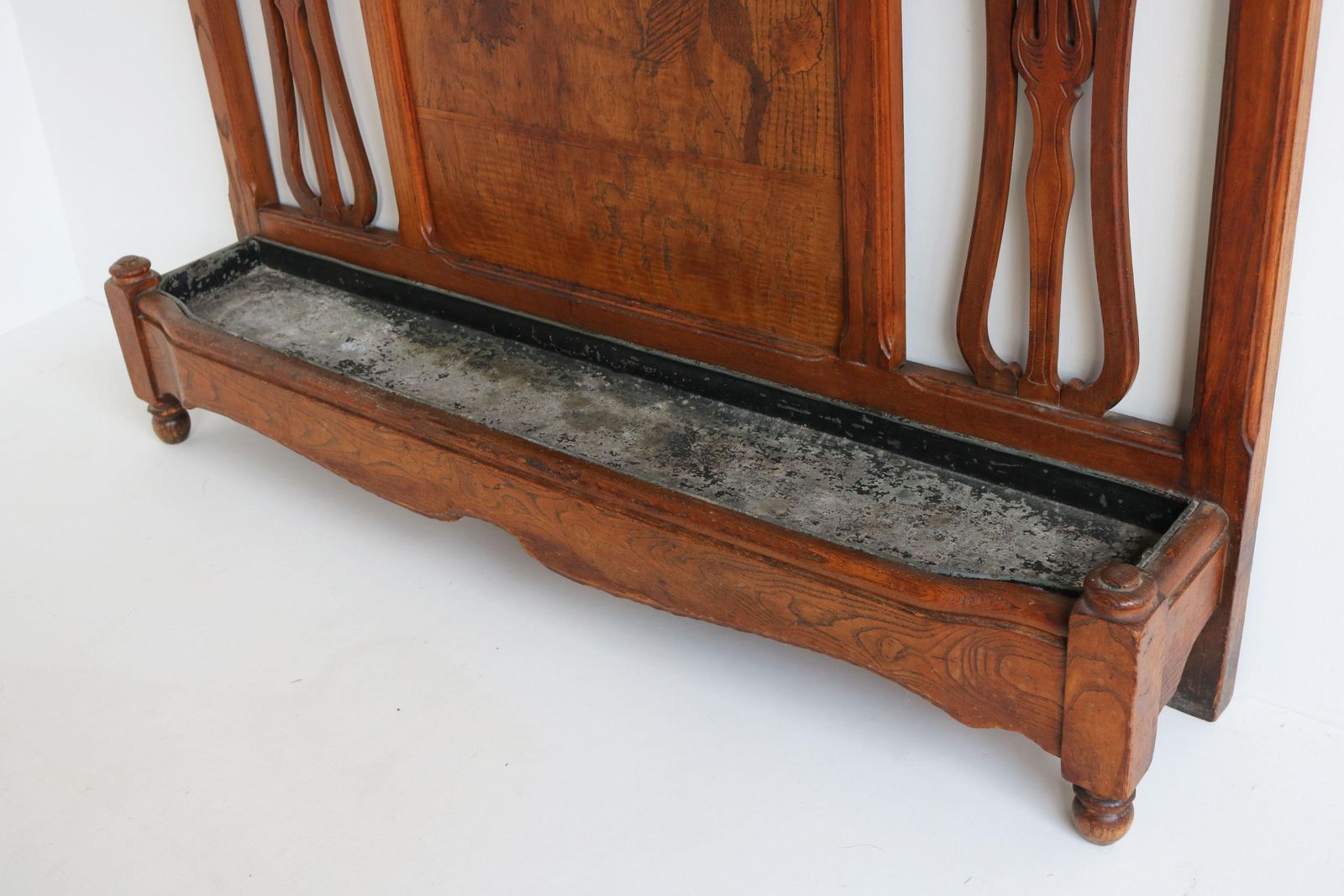 French Art Nouveau Hall Tree / Coat Rack By Emile Galle 1905 Marquetry Hallway photo vintage