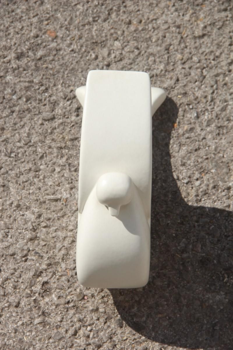 Porcelain Stonewar Stylized Pigeon Italian Production Studiolinea Com 1970 White photo furniture