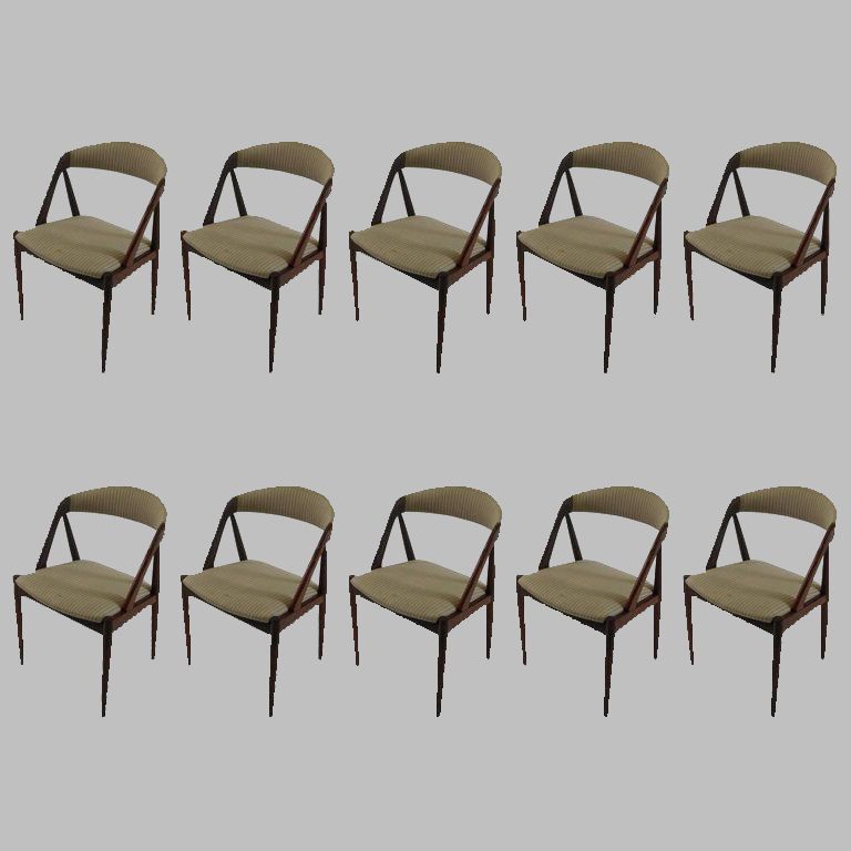 1960s Kai Kristiansen Set Of Ten Model 31 Dining Chairs In Teak