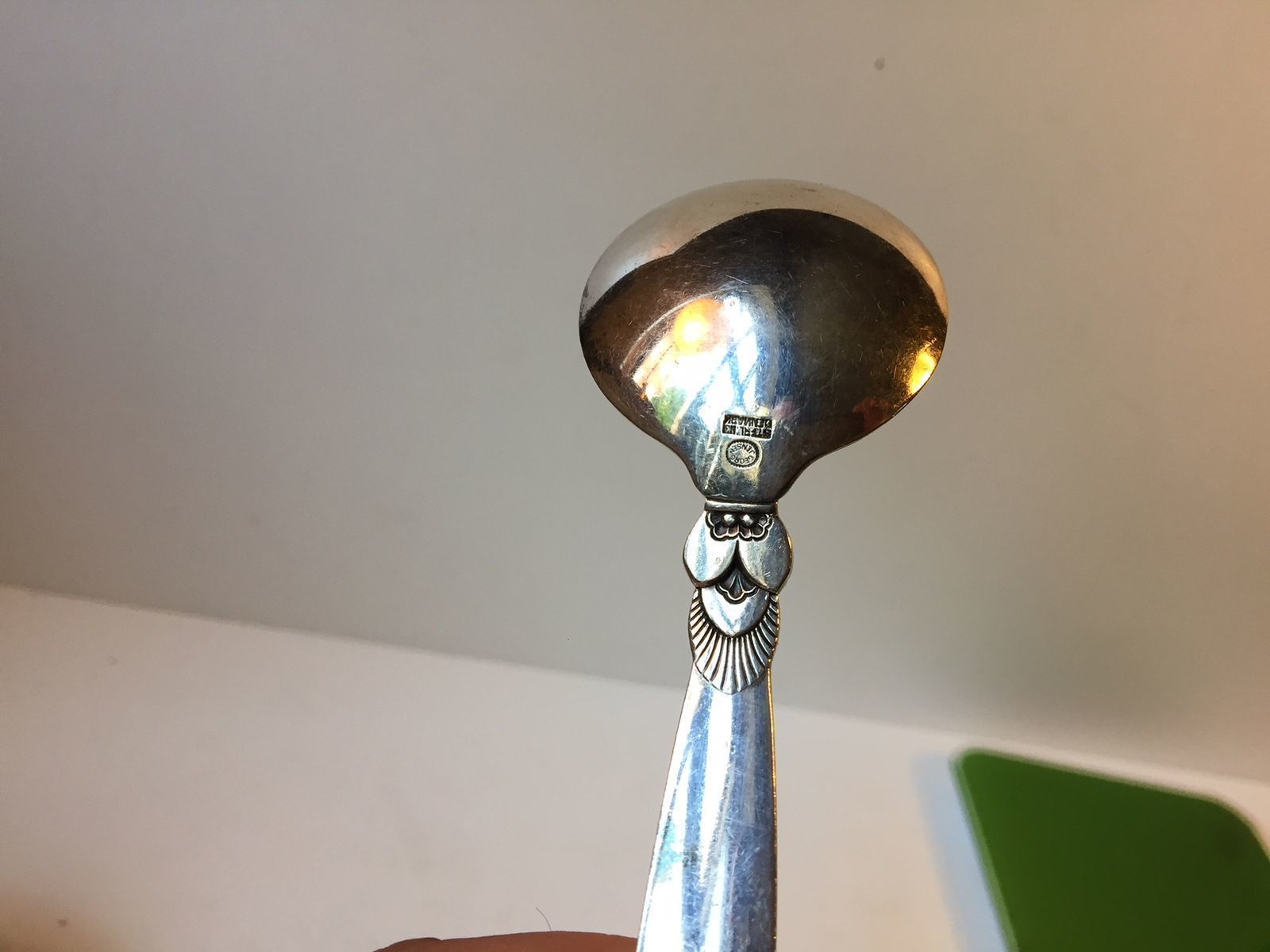 Sterling Silver Marmelade Spoon By Gundorph Albertus For Georg Jensen, 1930s photo for sale