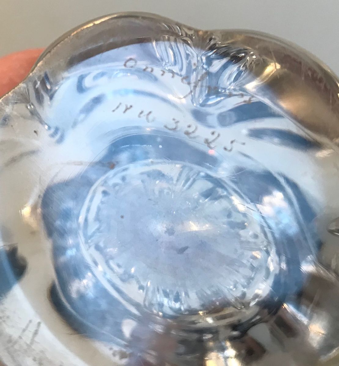 Mid Century Crystal Vase By Nils Landberg For Orrefors, 1950s photo for sale