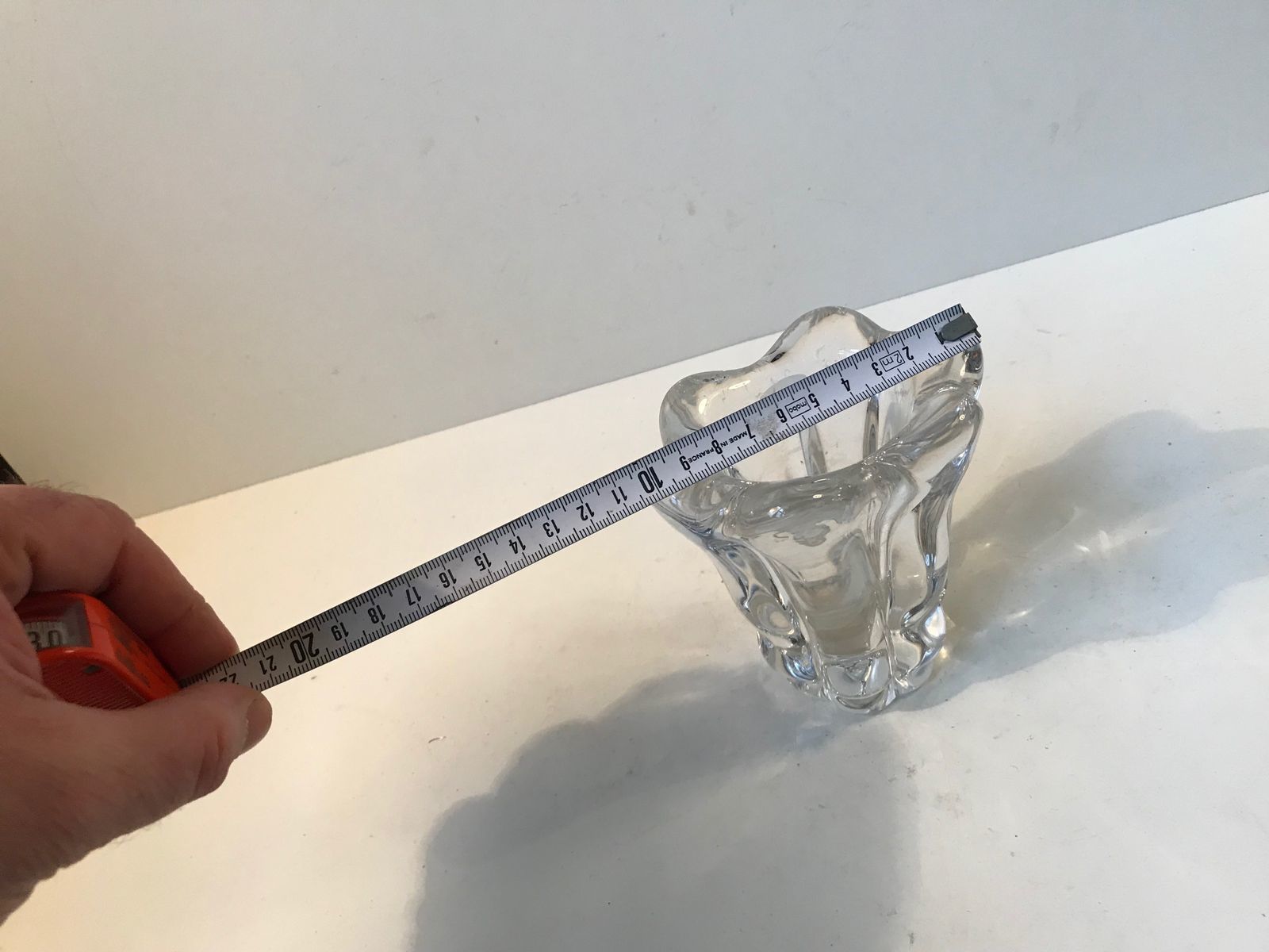 Mid Century Crystal Vase By Nils Landberg For Orrefors, 1950s photo vinterior