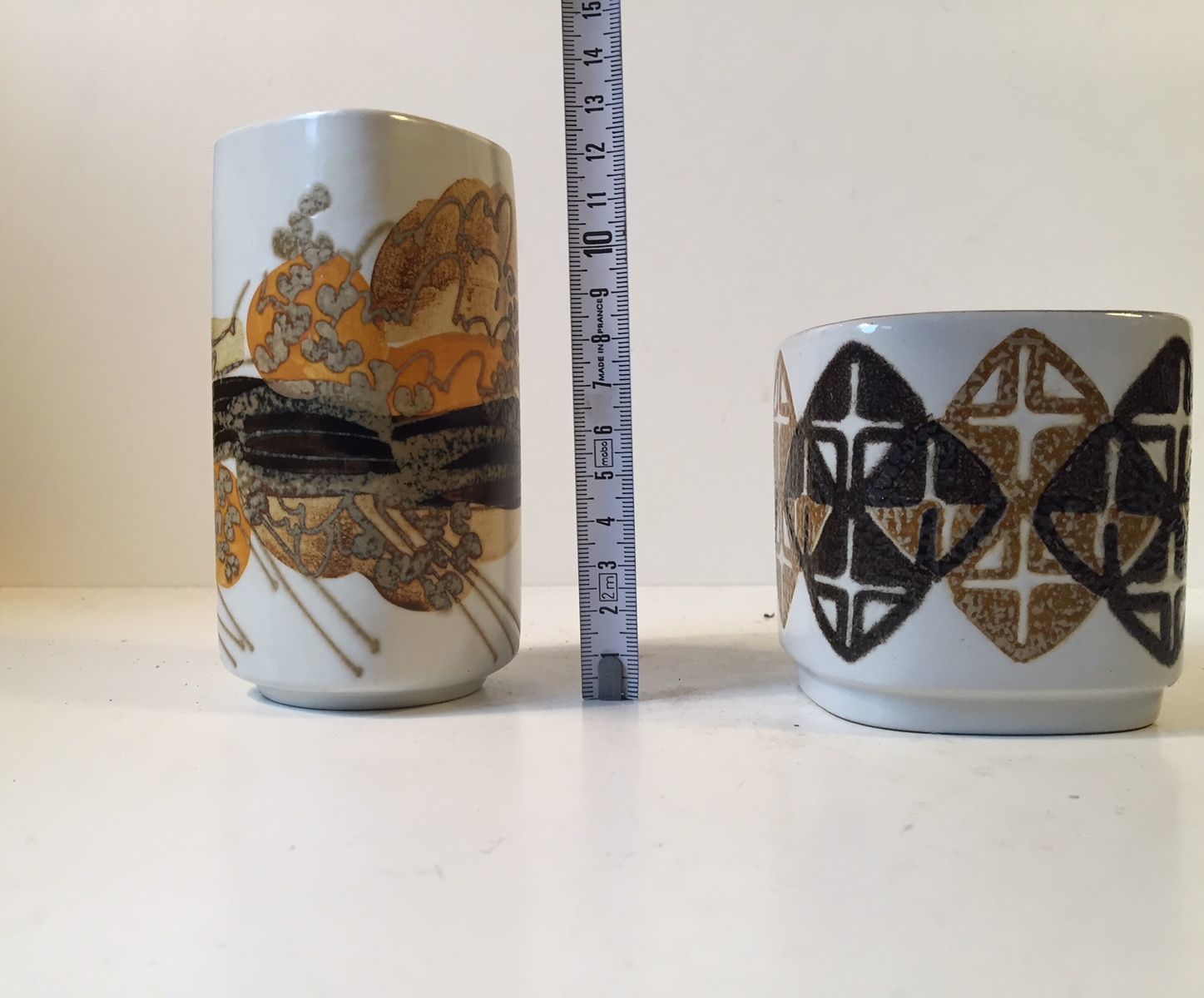 Danish Ceramic Vases By Ellen Malmer For Royal Copenhagen, 1970s, Set Of 2 photo 363.0