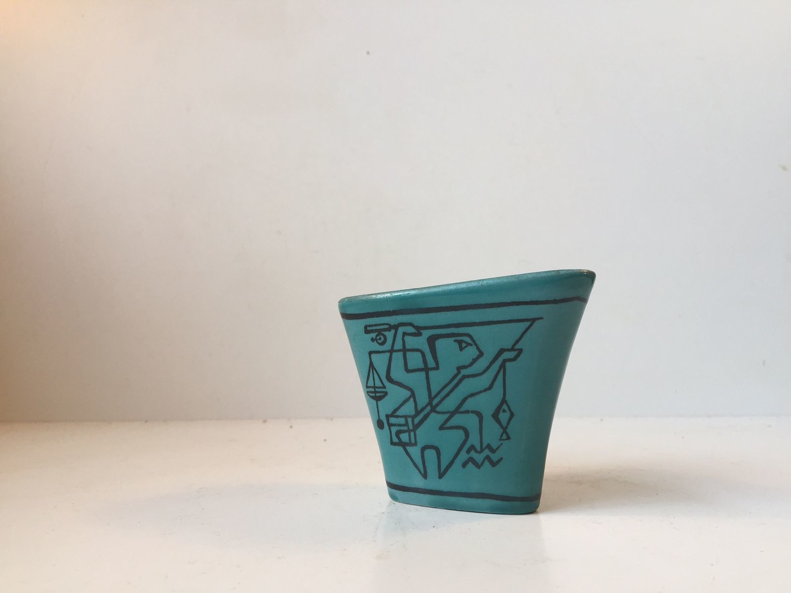 Blue Fastasia Avant Garde Ceramic Vase By Gunnar Nylund For Nymølle Denmark, 1964 photo 709.0