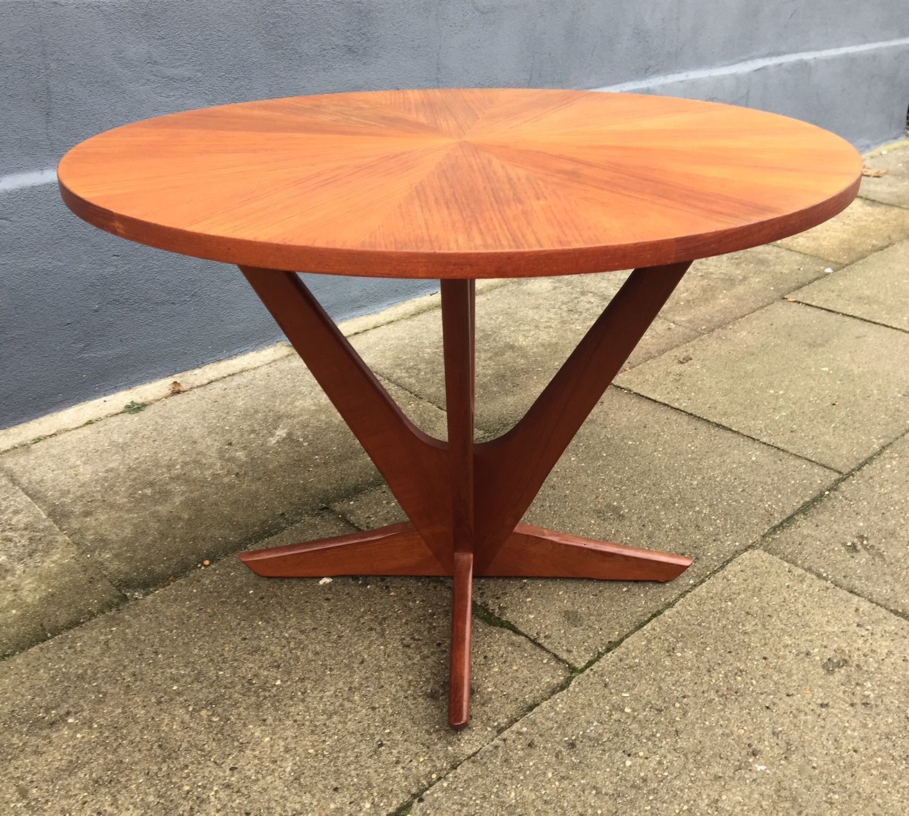 Danish Teak Starburst Coffee Table By Søren Holger Georg Jensen For Kubus, 1960s photo vintage