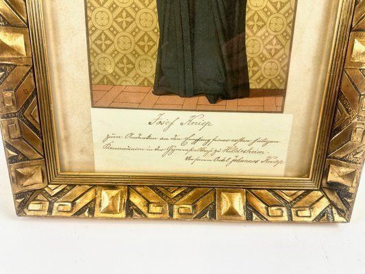 St. Norbertus Verlag Wien, Saint Aloysius, 1900s, Chromolithograph, Framed photo vinterior