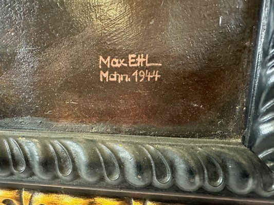 Max Ehl, Franz Liszt Portrait, Oil On Canvas, 1944, Framed photo Art