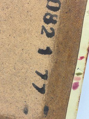 Vintage Middle Eastern Painting On Leather, 1970s photo vintage