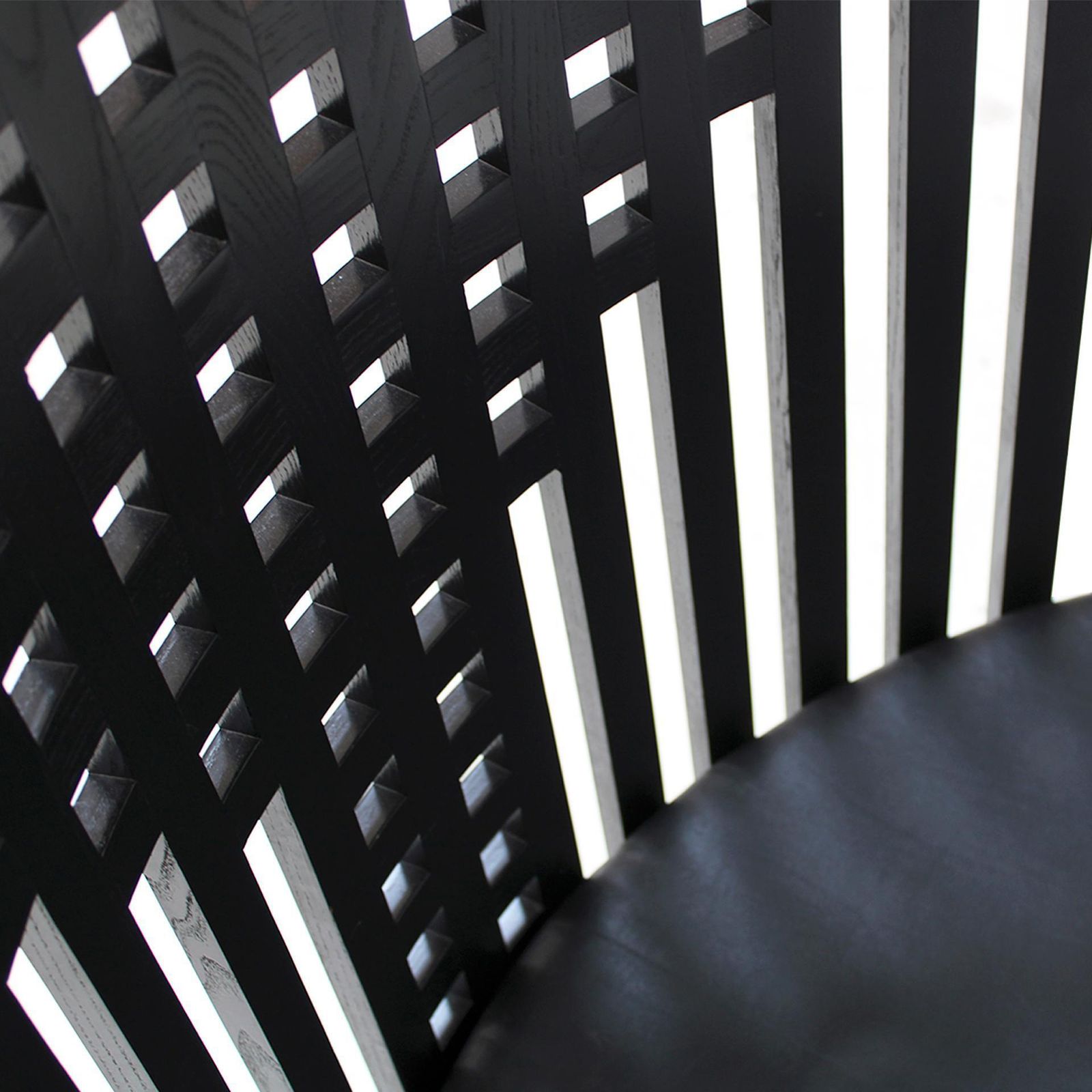 Charles Rennie Mackintosh Black Ashwood Willow Italian Armchair photo vintage