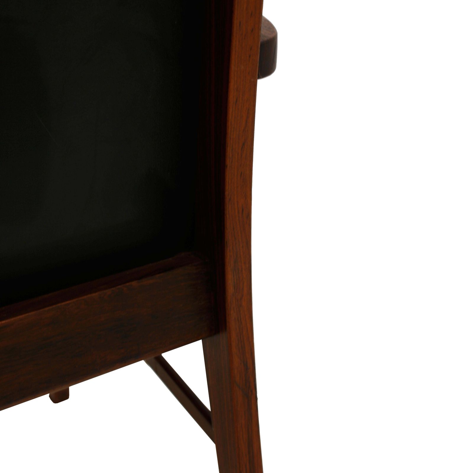 Arne Vodder Mid Century Modern Set Of Six Leather Dyrlund Danish Chairs, 1960s photo vintage