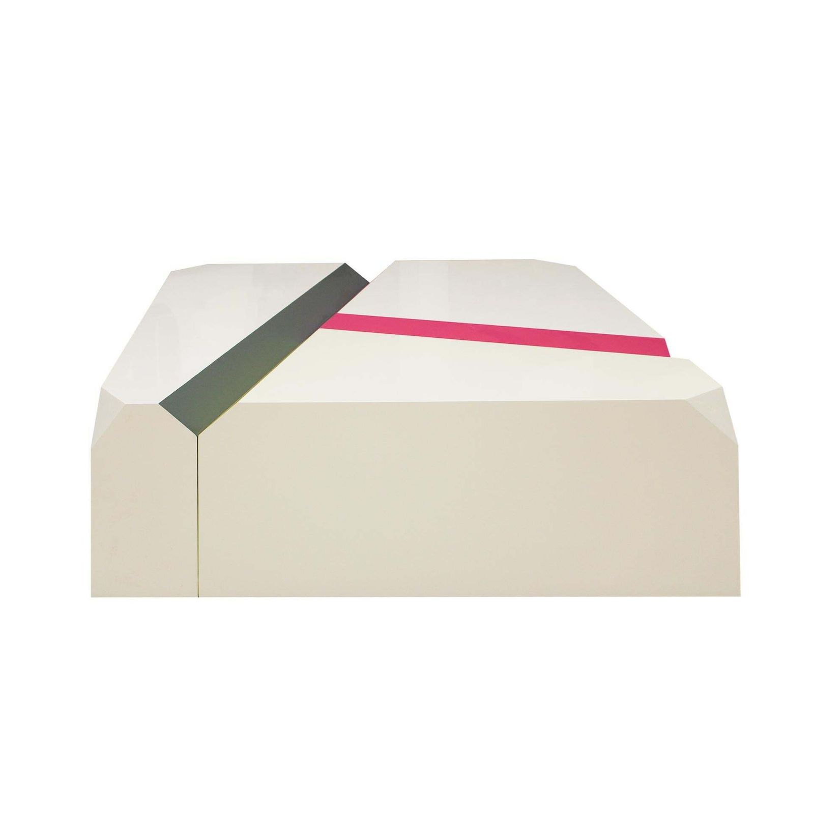 Modular Coffee Table Made In Coloured Lacquered Wood With Gloss Finish photo furniture