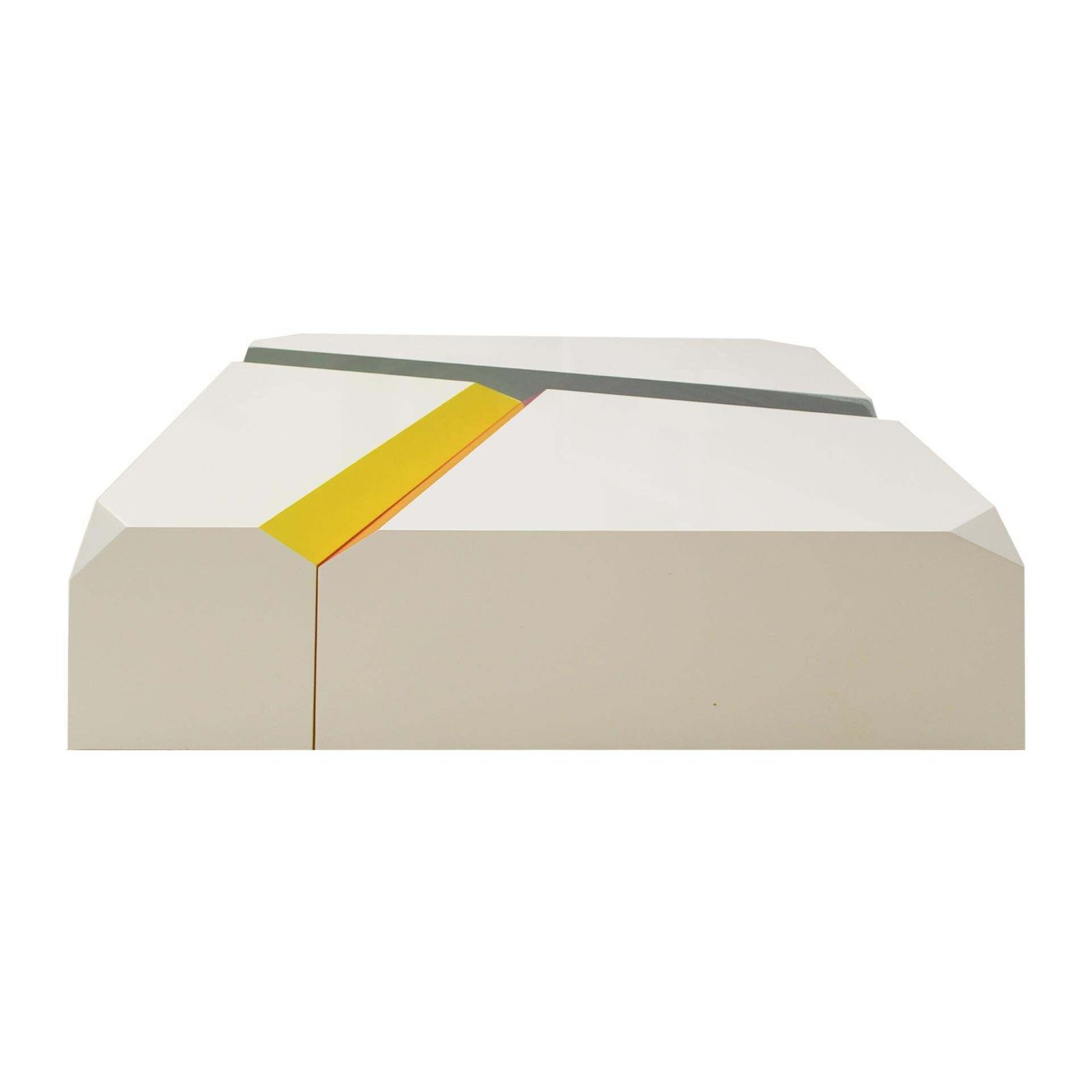 Modular Coffee Table Made In Coloured Lacquered Wood With Gloss Finish photo 3579.0
