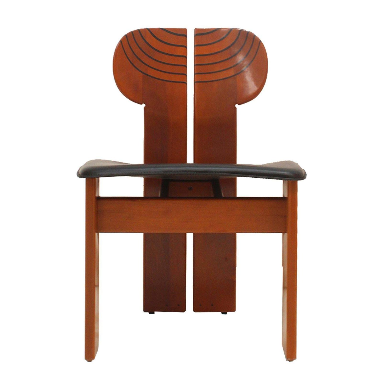Africa Italian Dining Chairs Designed By Afra & Tobia Scarpa For Maxalto, 70s photo furniture