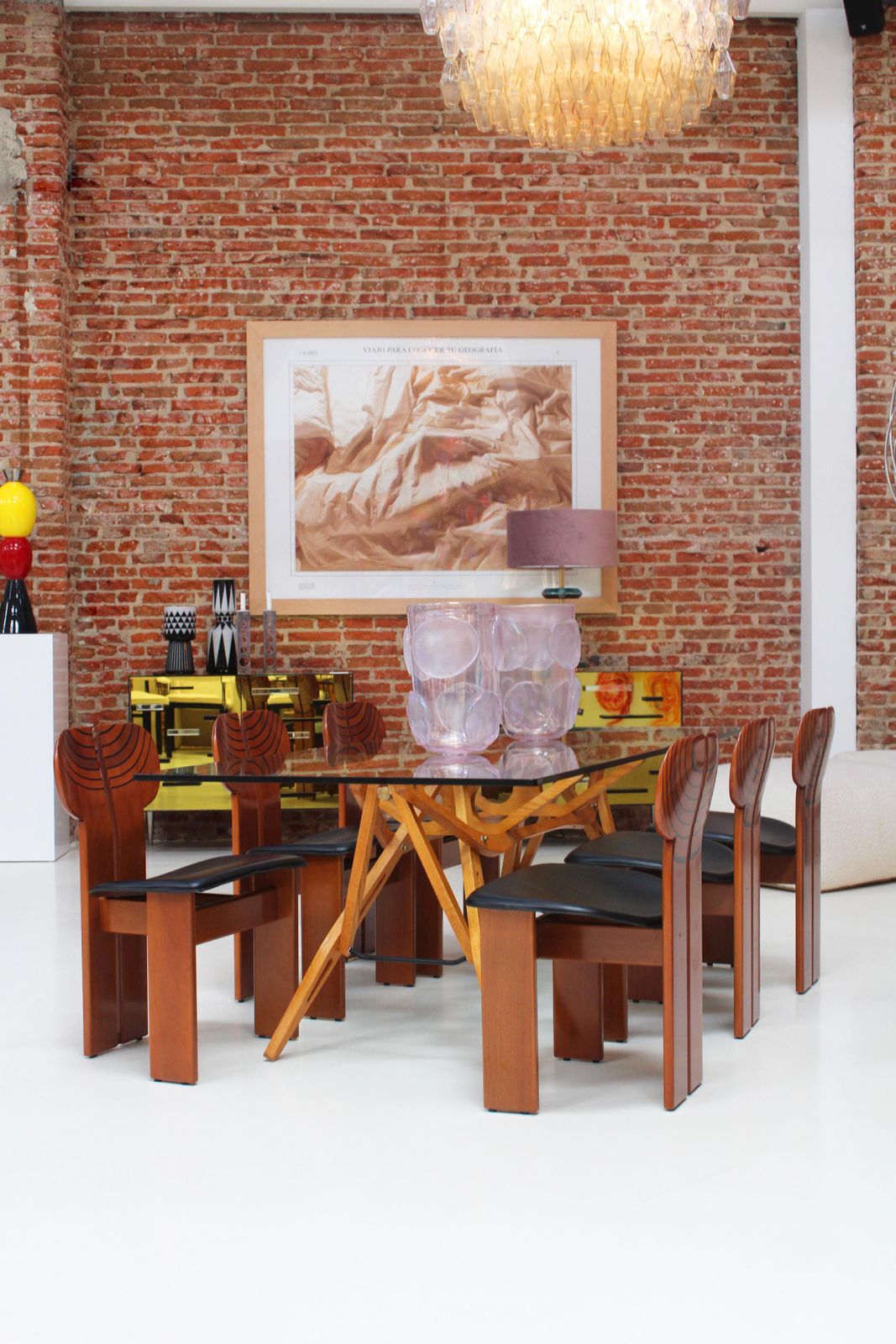 Furniture Africa Italian Dining Chairs Designed By Afra & Tobia Scarpa For Maxalto, 70s photo