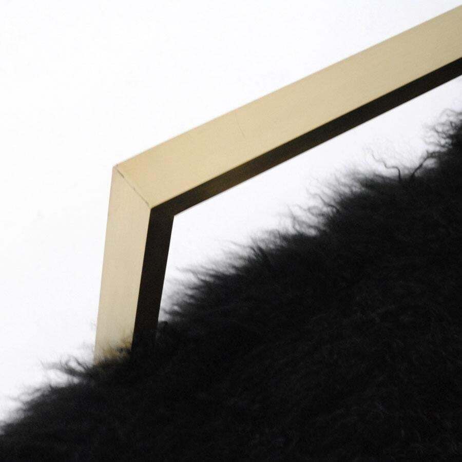 Furniture Pair Of L.A. Studio Contemporary Modern Black Mongolian Goat Italian Armchairs photo