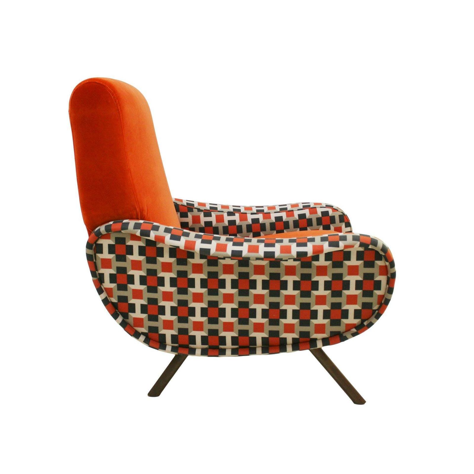 Lady Marco Zanuso By Arflex Cotton Velvet And Hermes Fabric Italian Armchair photo vinterior