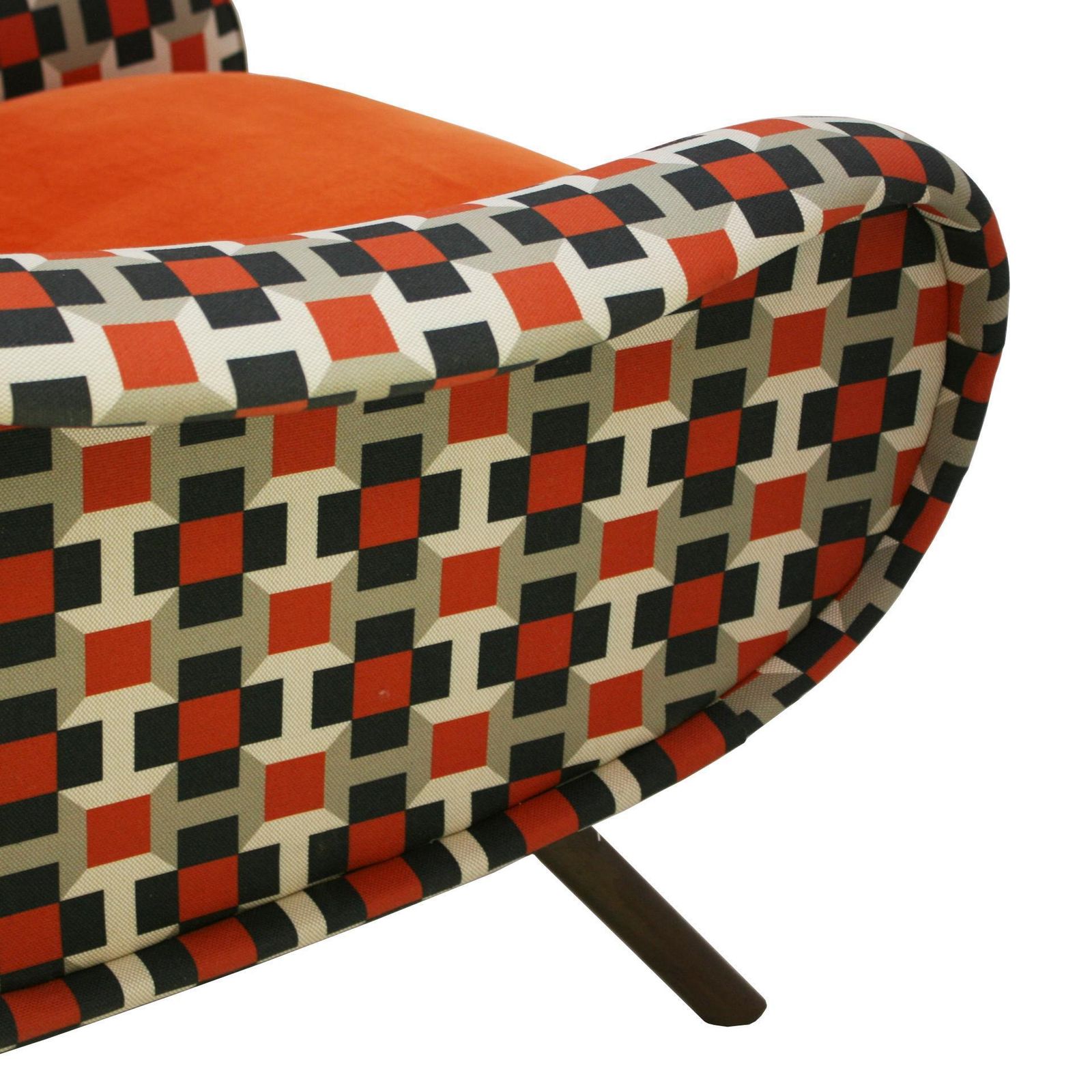 5969.0 Lady Marco Zanuso By Arflex Cotton Velvet And Hermes Fabric Italian Armchair photo